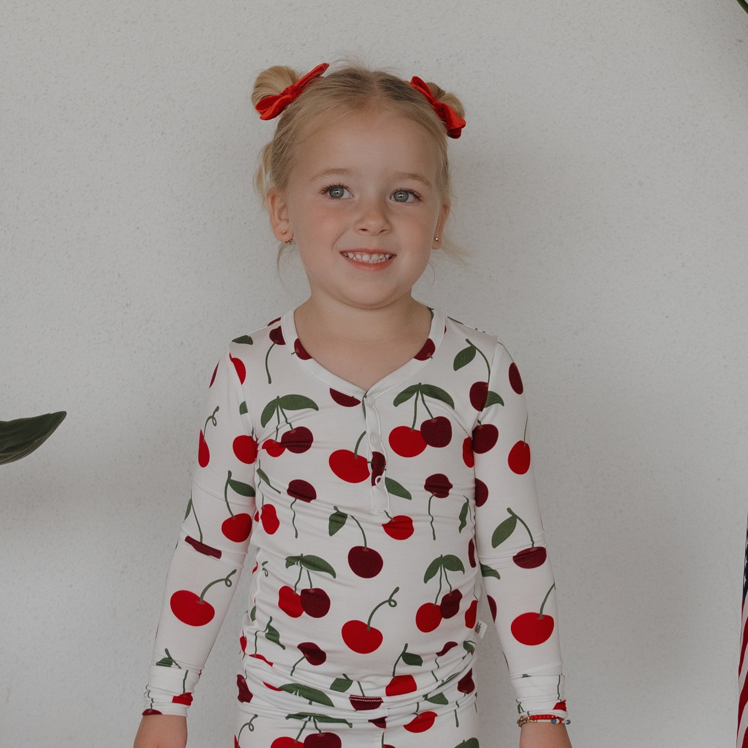 Bamboo Two Piece Pajamas | Cherry