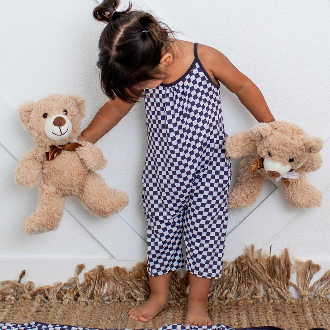 Charcoal Checks Jumpsuit