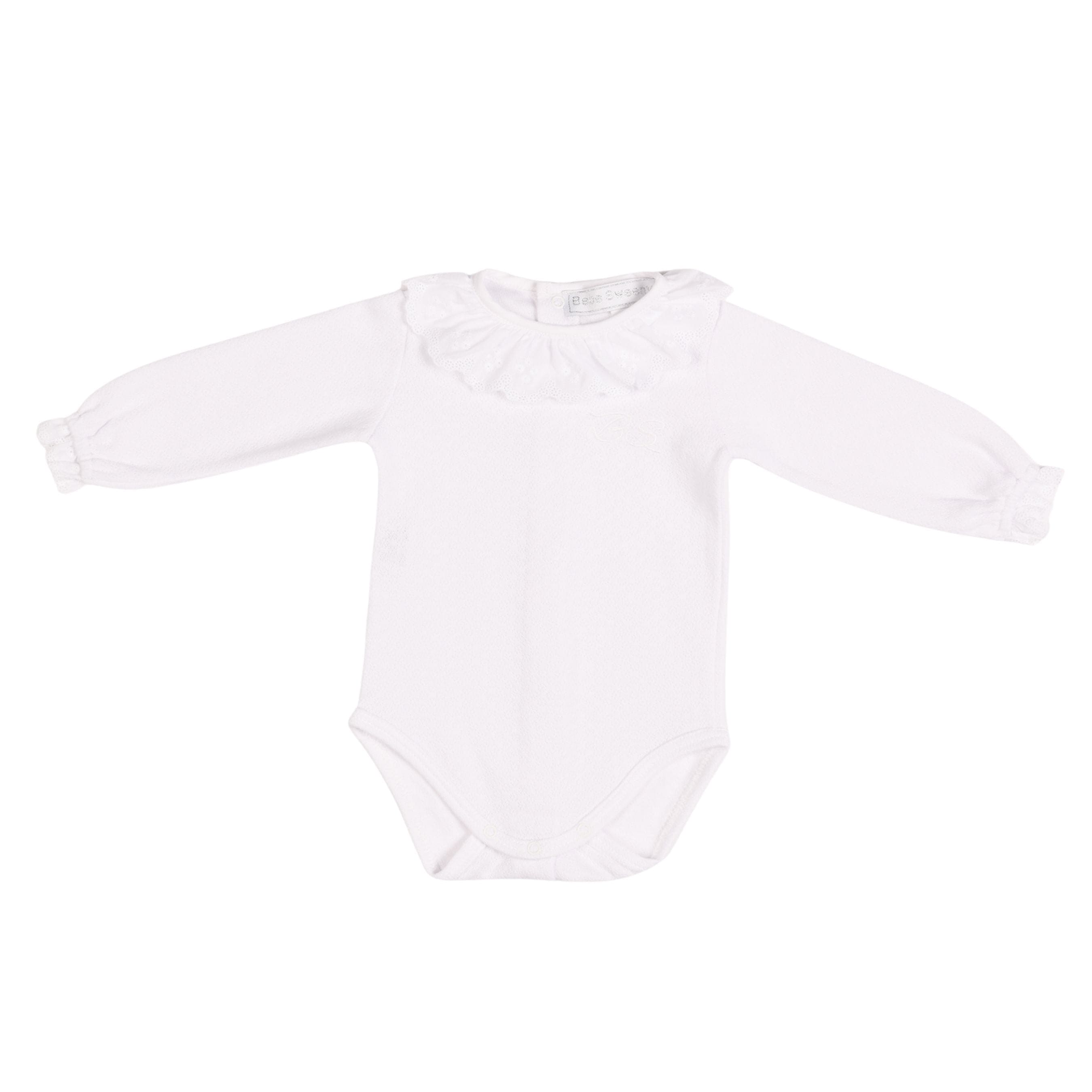 Chely | Girls White Cotton Bodysuit