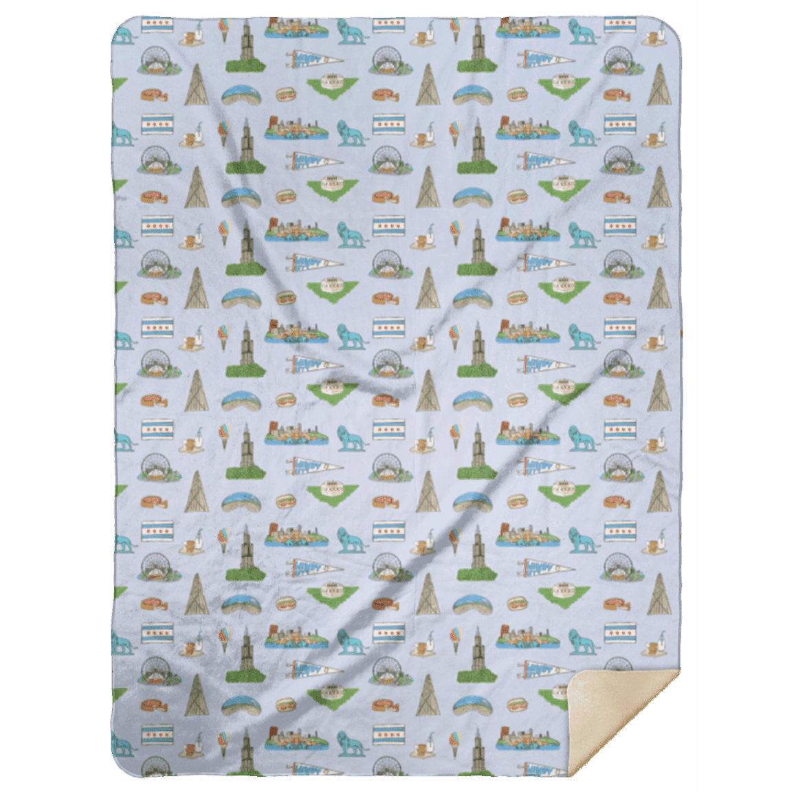 Chicago Plush Throw Blanket 60x80