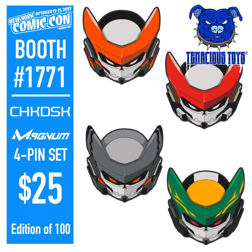 Chk_dsk Magnum Enamel Pin Set Nycc Exclusive