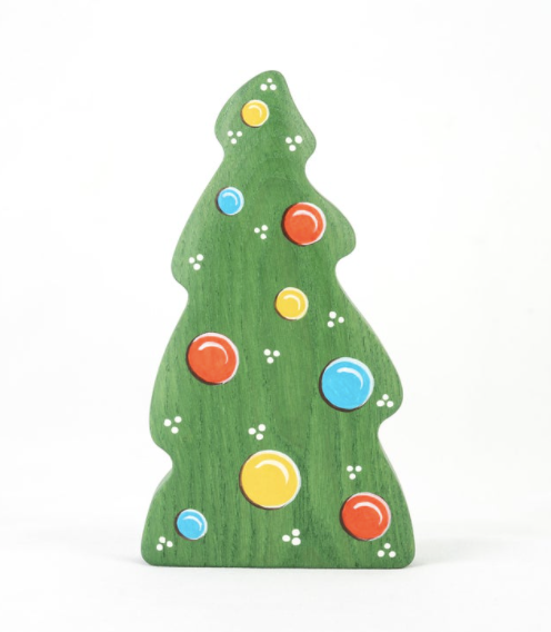 Wooden Christmas Tree Toy With Ornaments
