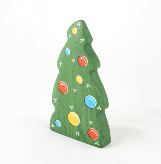 Wooden Christmas Tree Toy With Ornaments