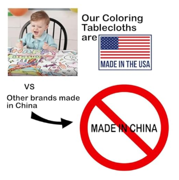 Golf Birthday Coloring Tablecloth