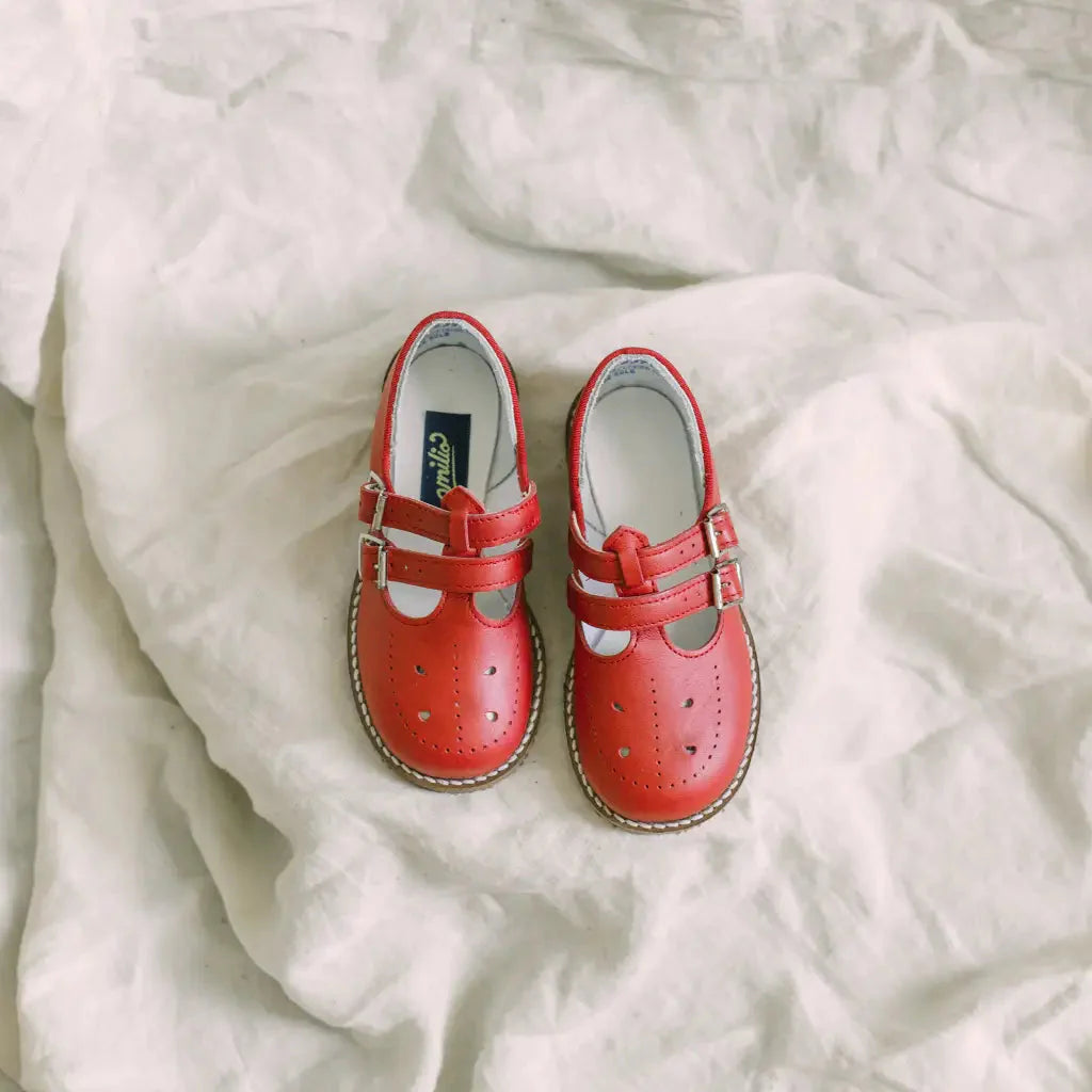 Claire T-strap - Red