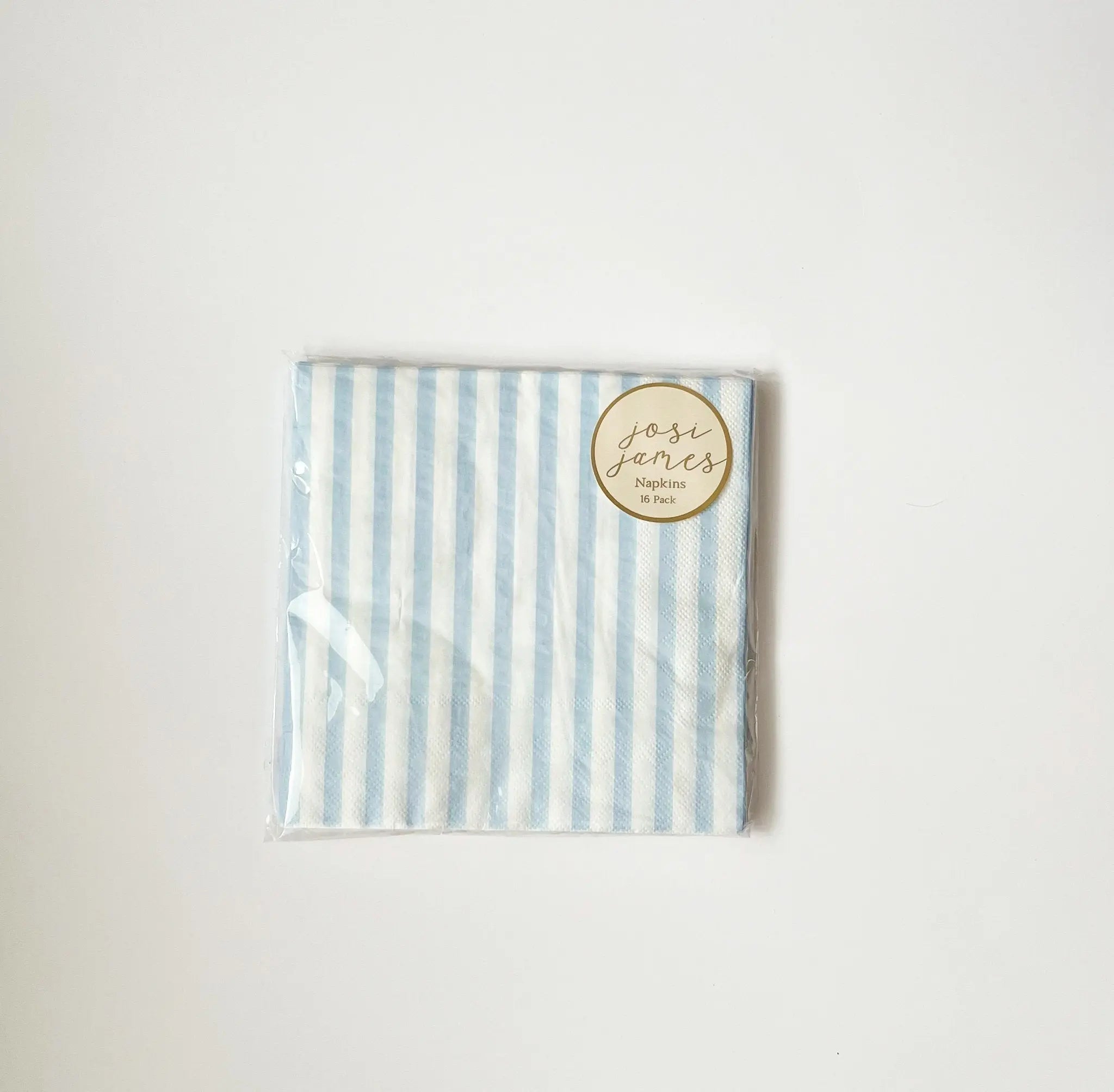 Classic Stripe Baby Blue Large Napkin (set Of 16)