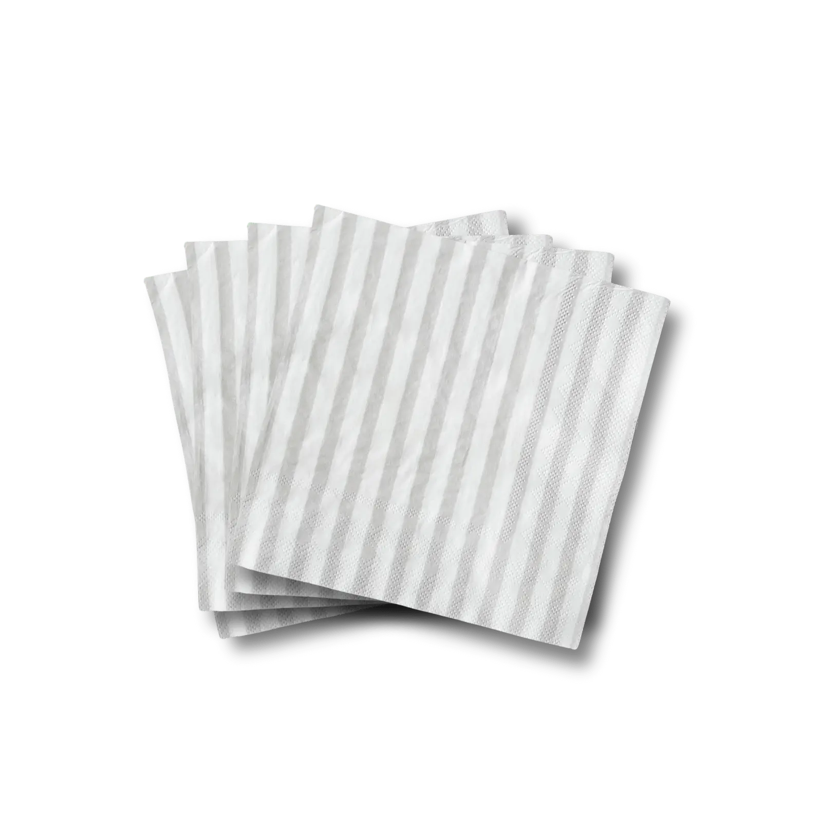 Classic Stripe Light Gray Large Napkin (set Of 16)