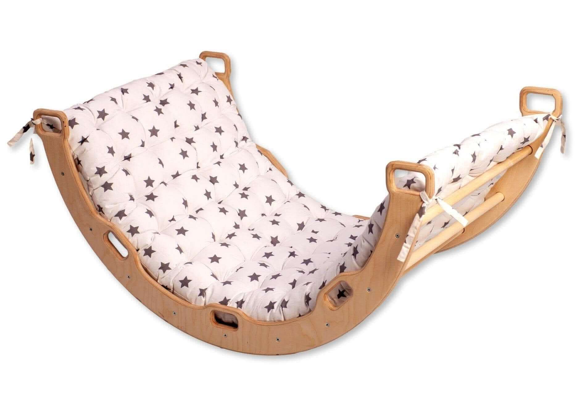 Large Montessori Climbing Arch/rocker With Pillow Set
