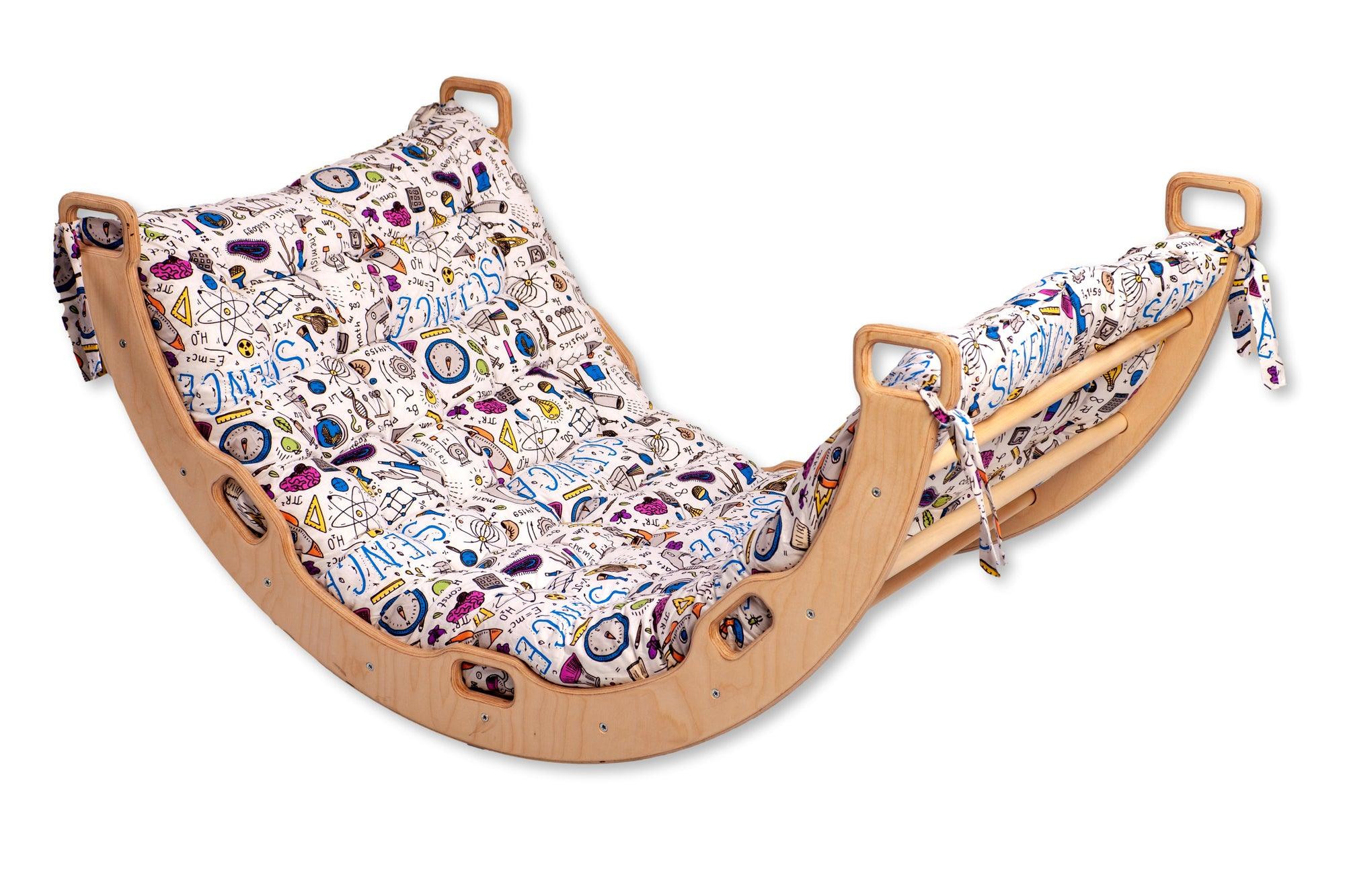 Large Montessori Climbing Arch / Rocker With Pillow Set