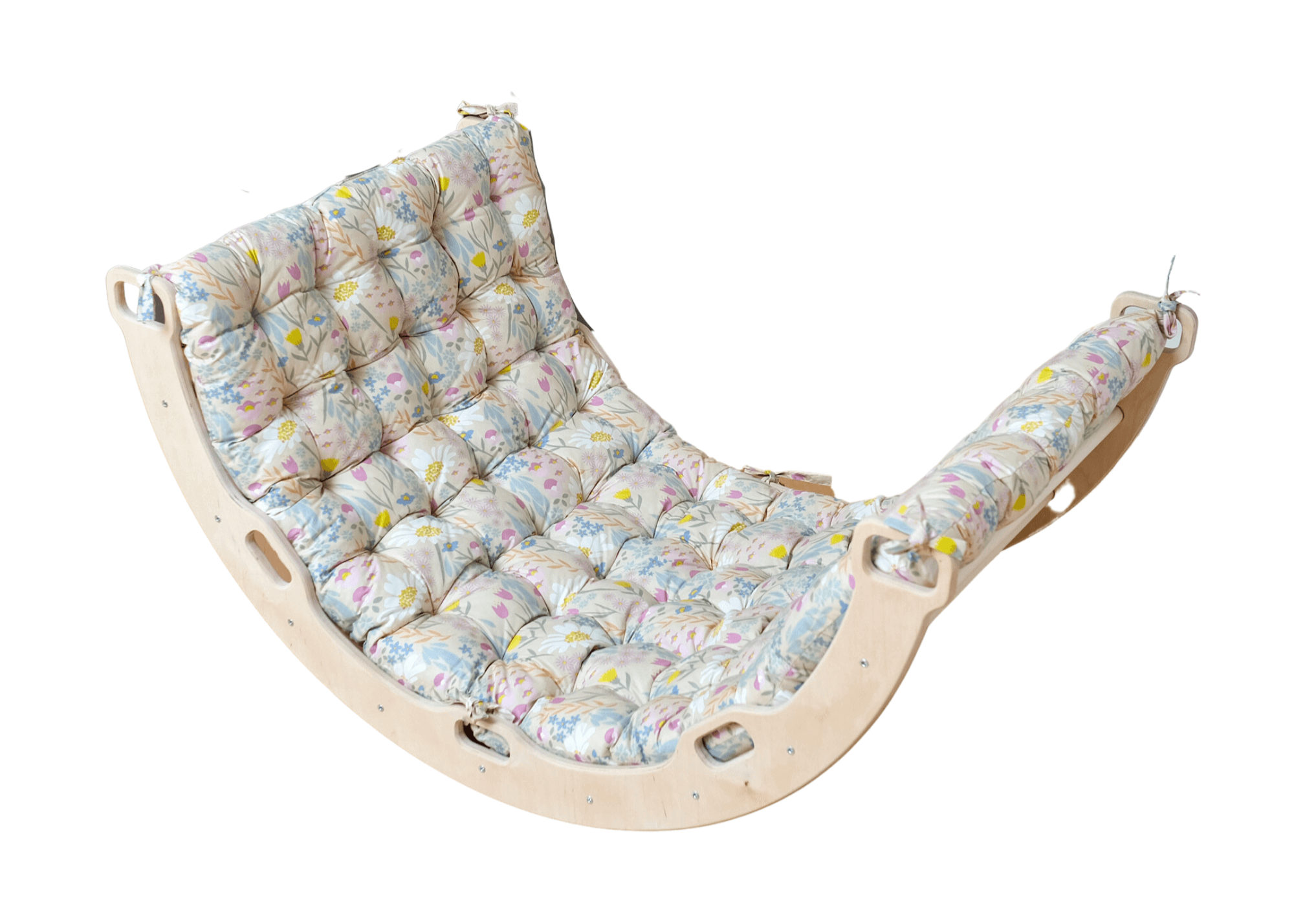 Large Montessori Climbing Arch/rocker With Pillow Set