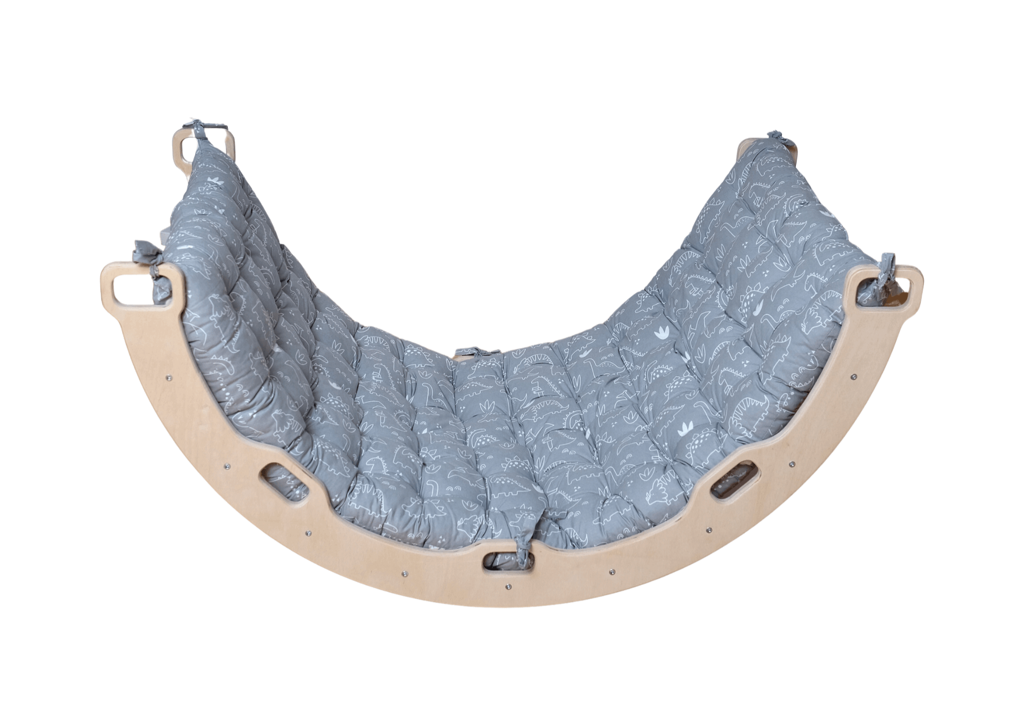 Large Montessori Climbing Arch/rocker With Pillow Set