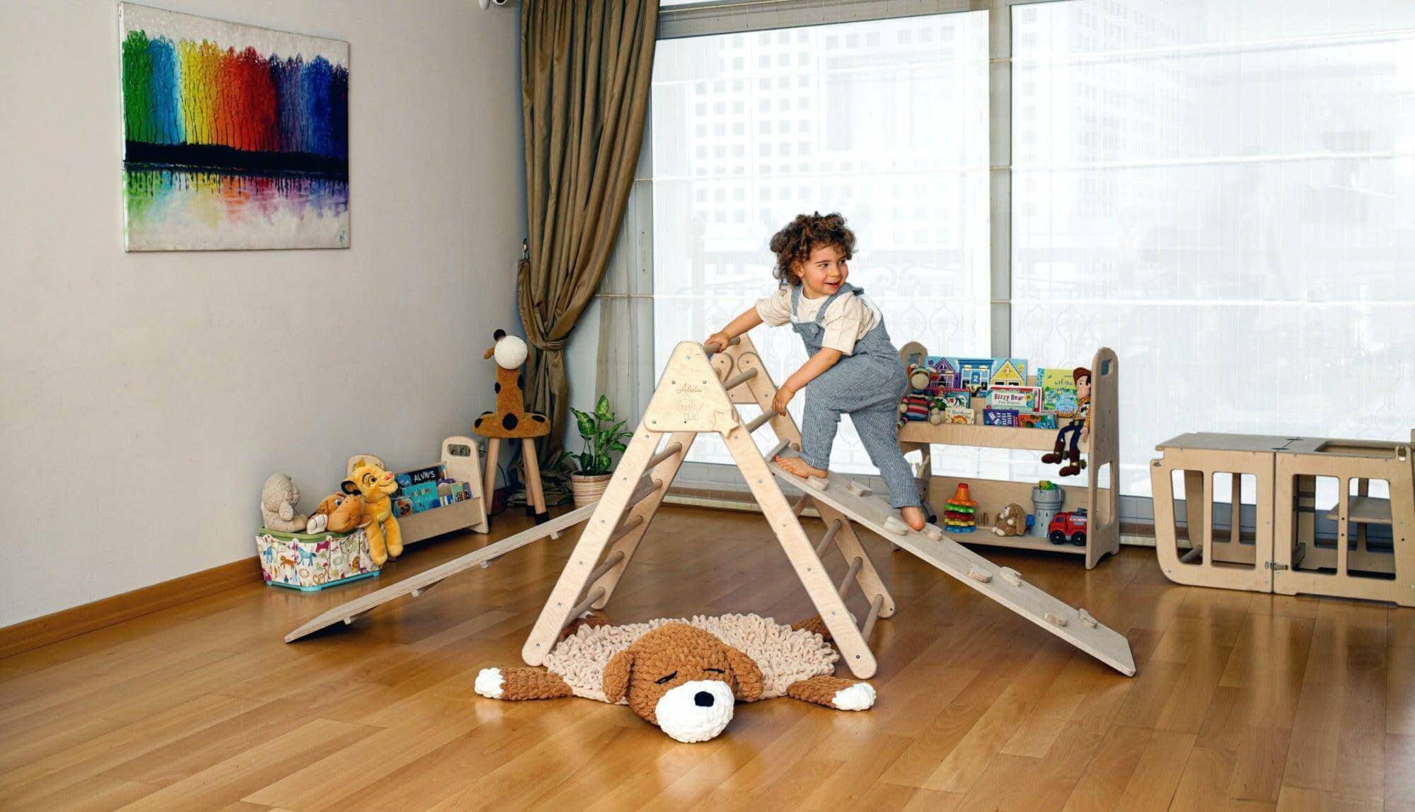 Climbing Triangle With Ramp | Foldable Montessori Climbing Set