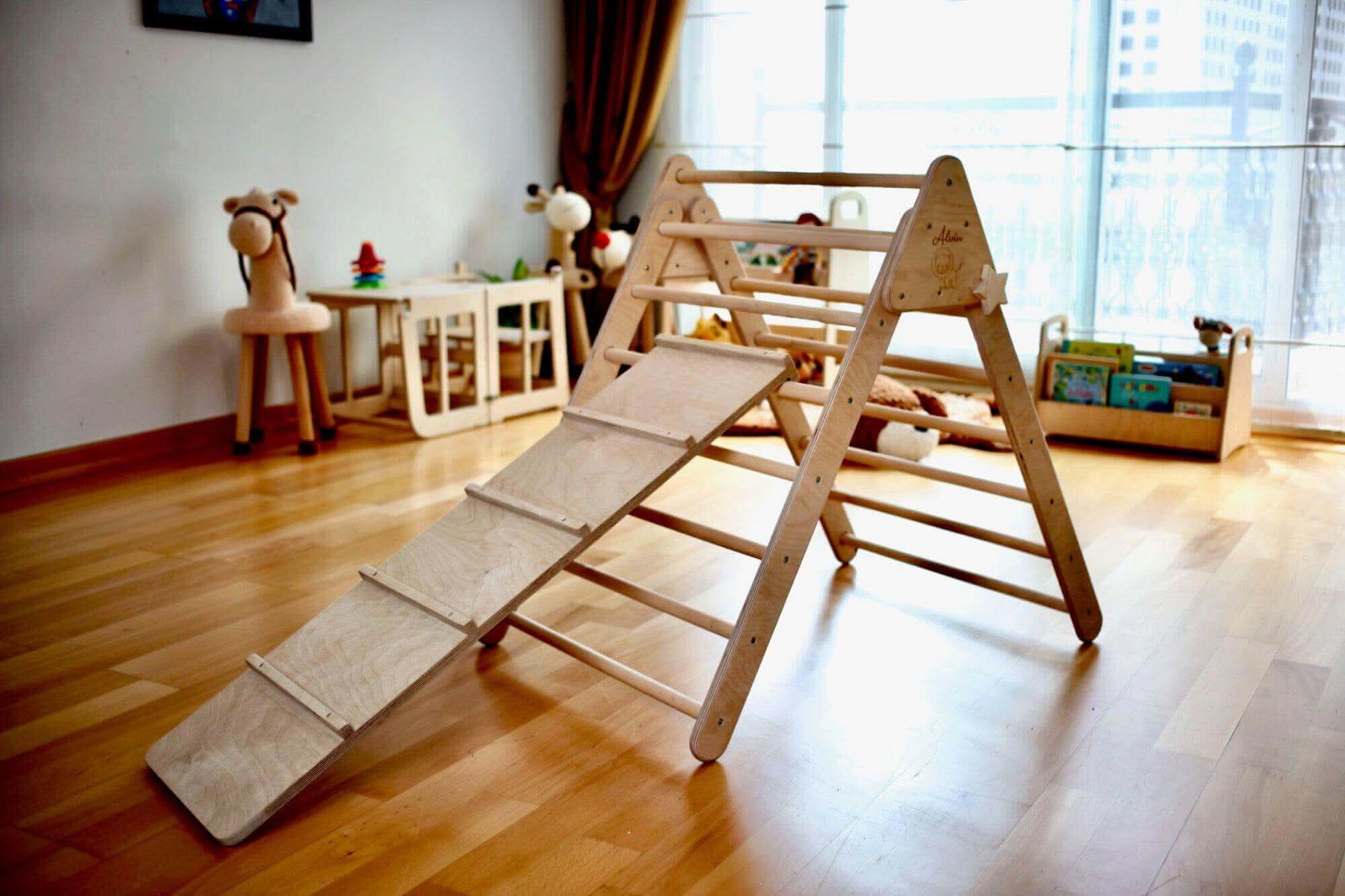 Climbing Triangle With Ramp | Foldable Montessori Climbing Set