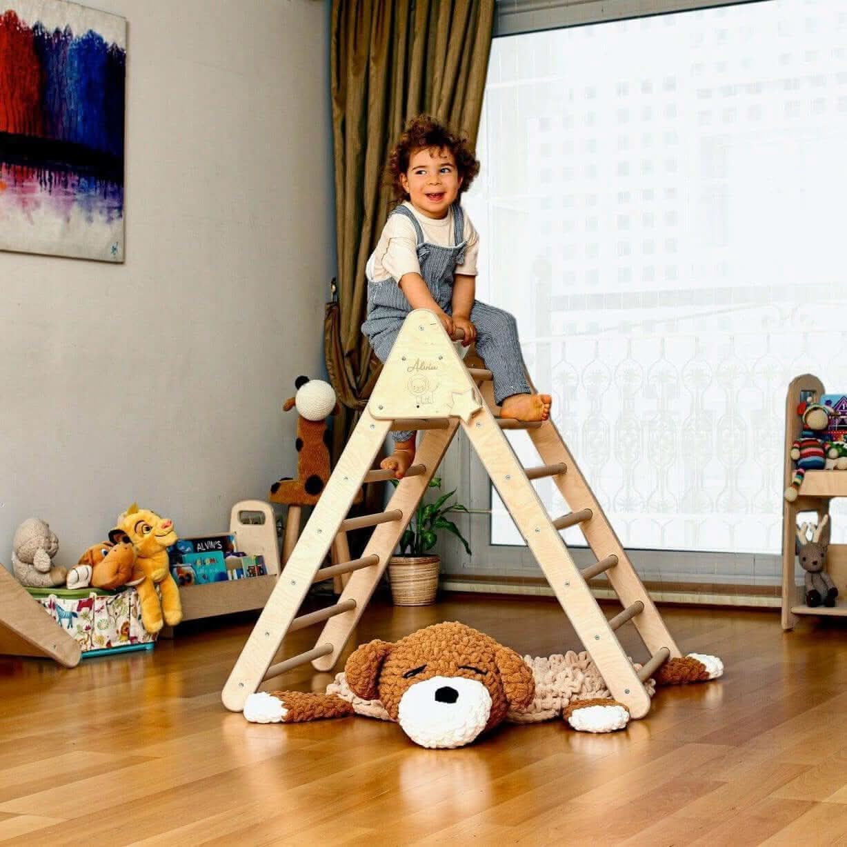 Climbing Triangle With Ramp | Foldable Montessori Climbing Set