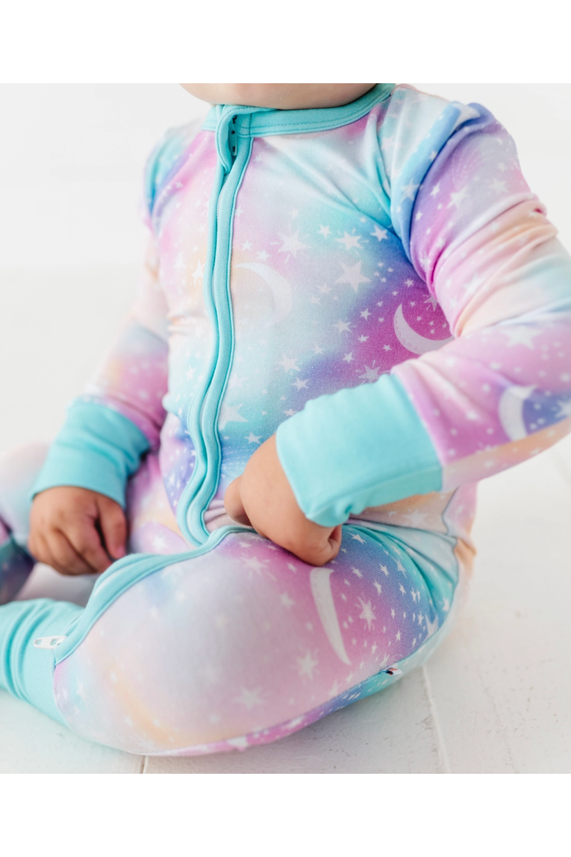 Bamboo One Piece Zip Pajama - Astra Ombre Stars