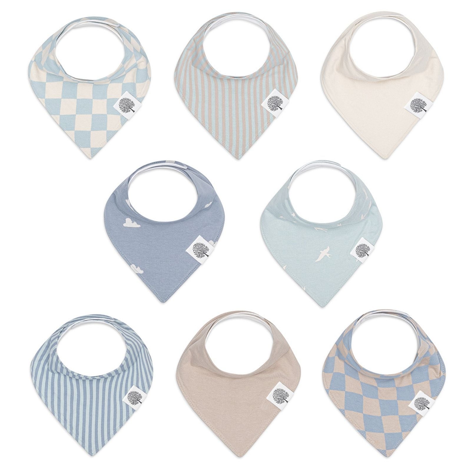 Cloud Bandana Bib Set (8 Pack)