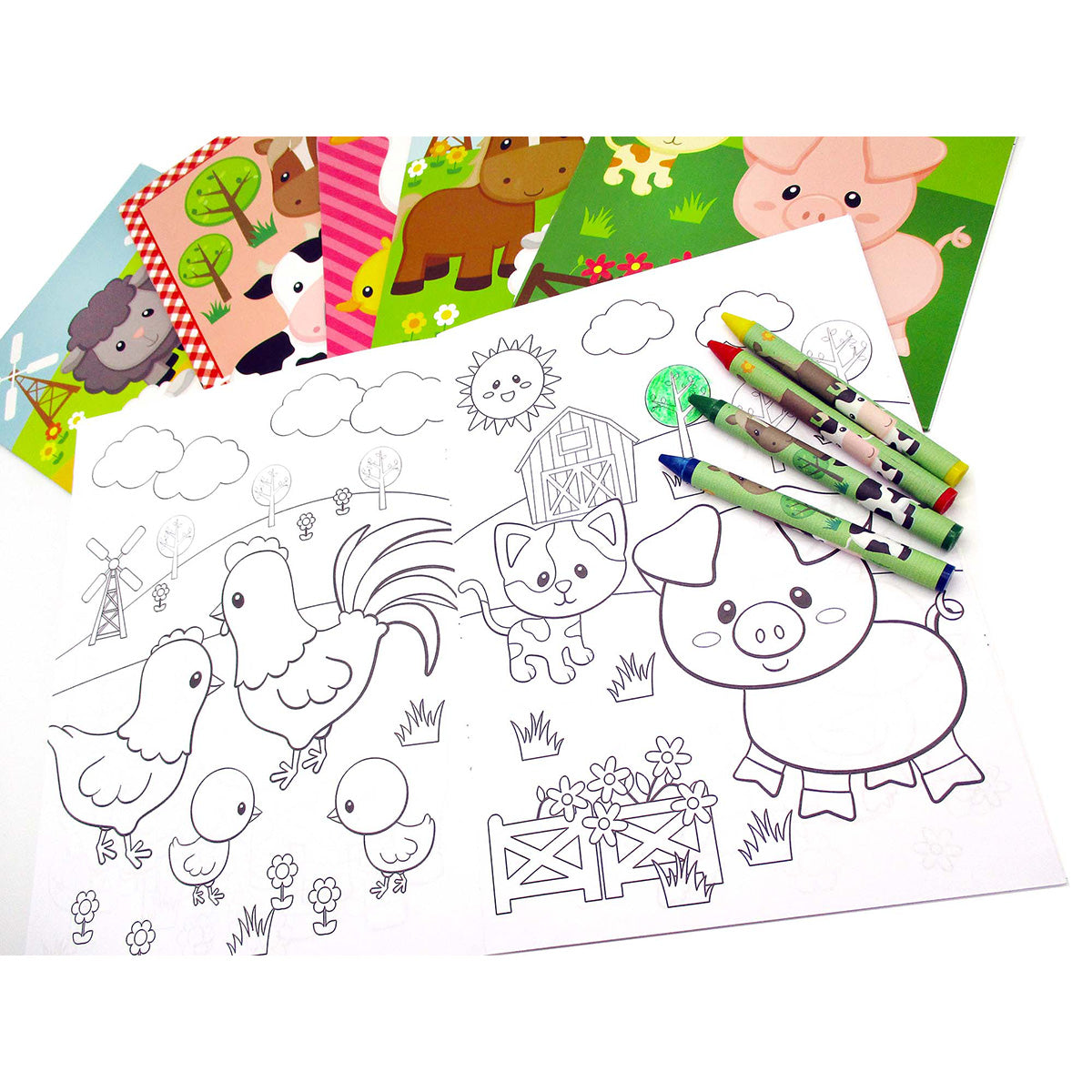 Farm Animals Coloring Books - Set Of 6 Or 12
