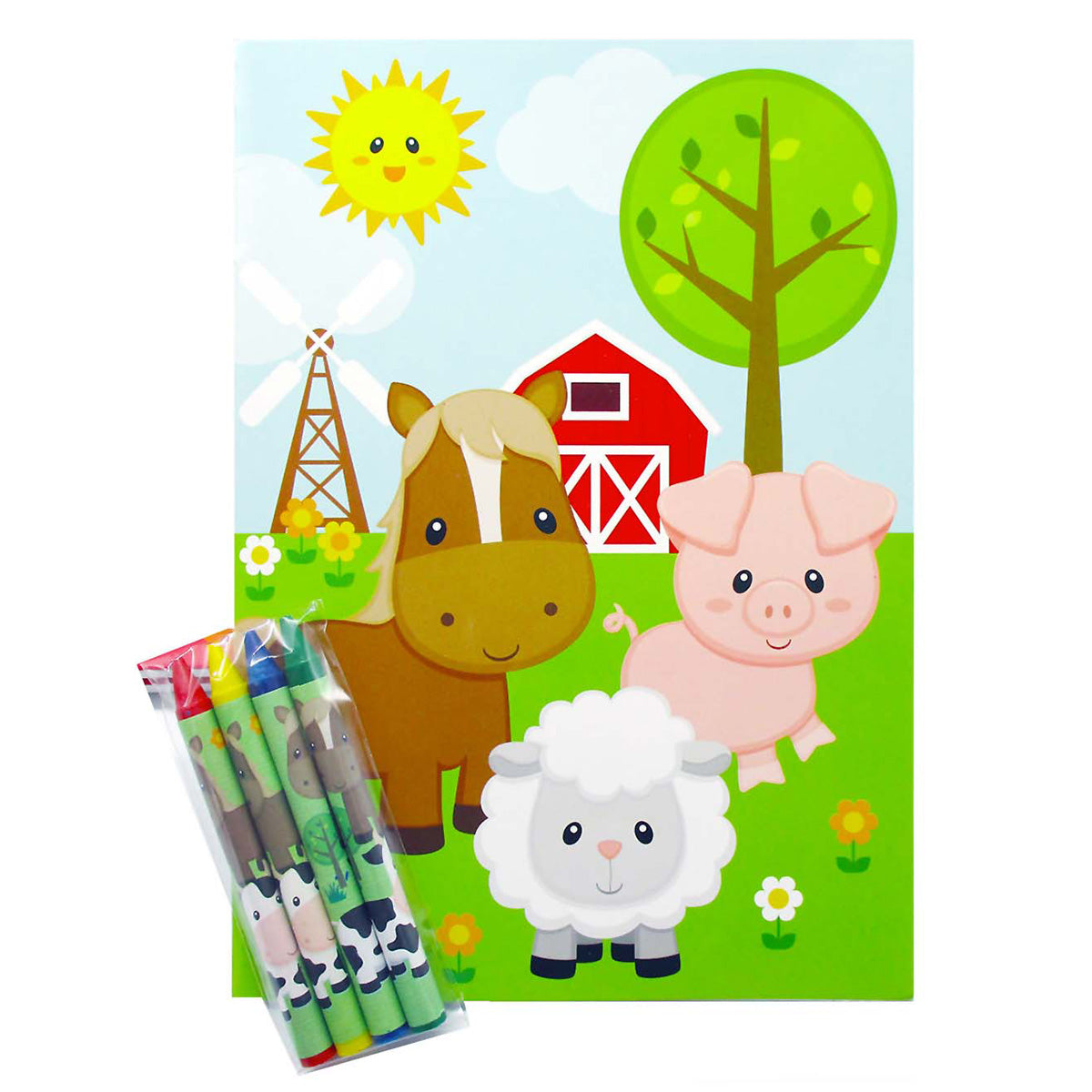 Farm Animals Coloring Books - Set Of 6 Or 12