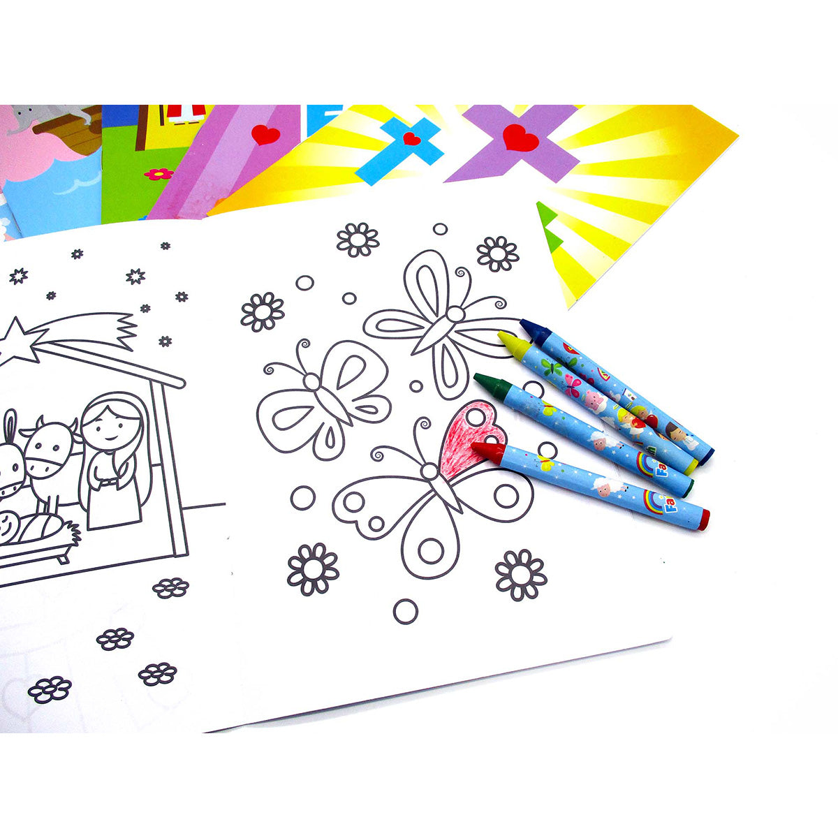 Religious Coloring Books - Set Of 6 Or 12