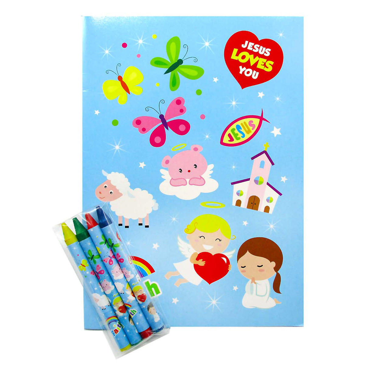 Religious Coloring Books - Set Of 6 Or 12