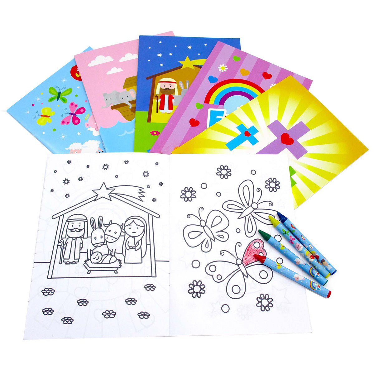 Religious Coloring Books - Set Of 6 Or 12