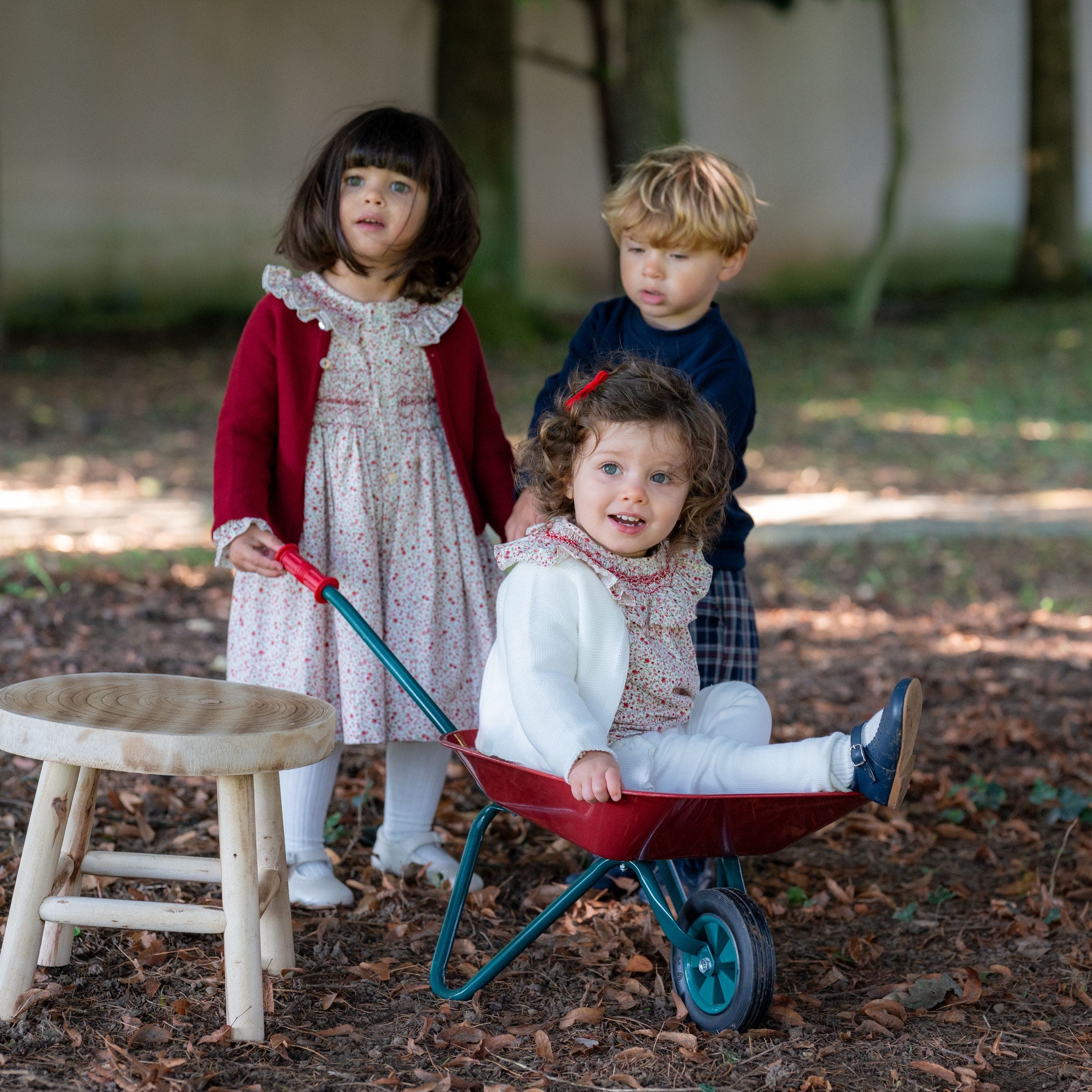 Colette | Girls Ivory Knitted Cotton Cardigan