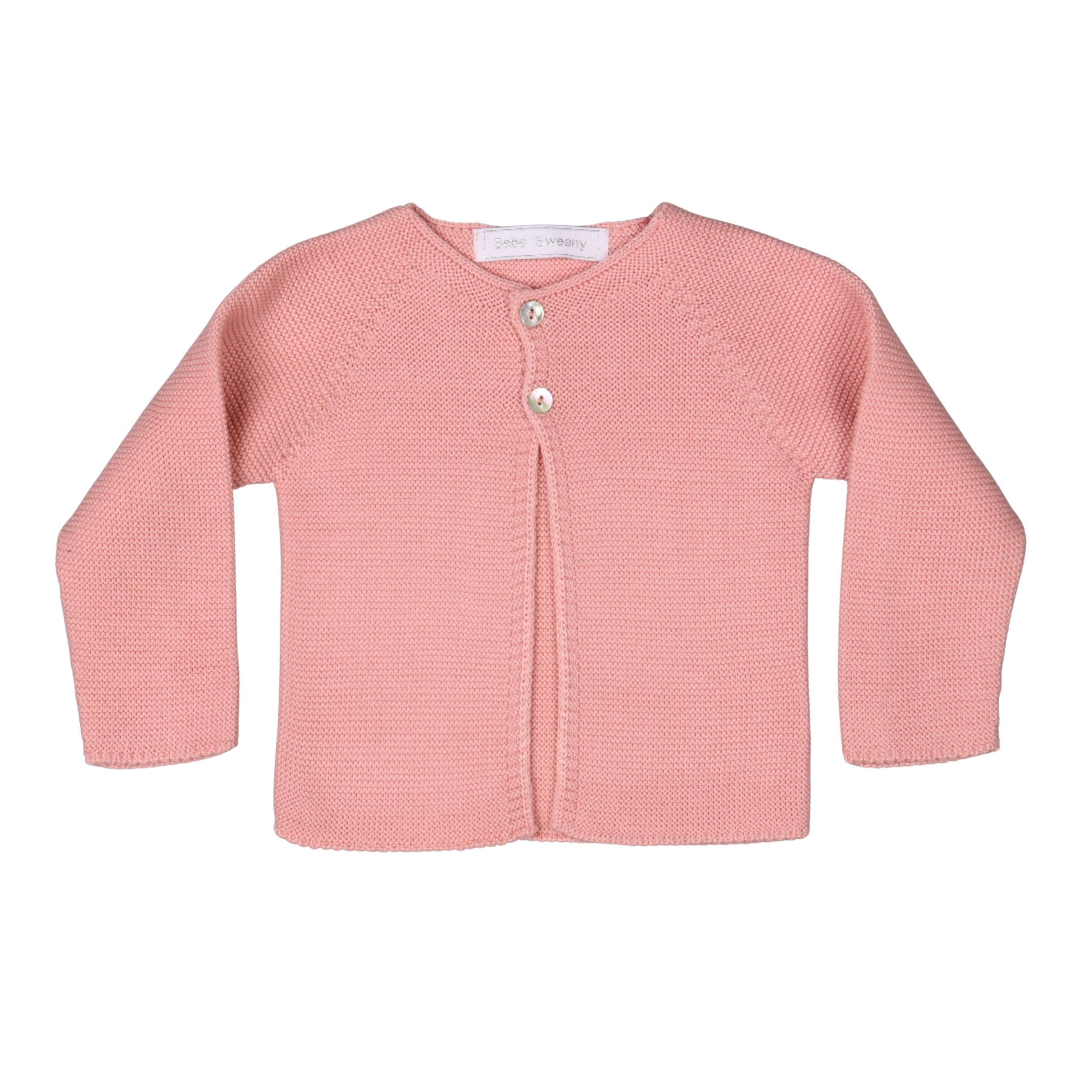 Colette | Girls Pink Cotton Cardigan