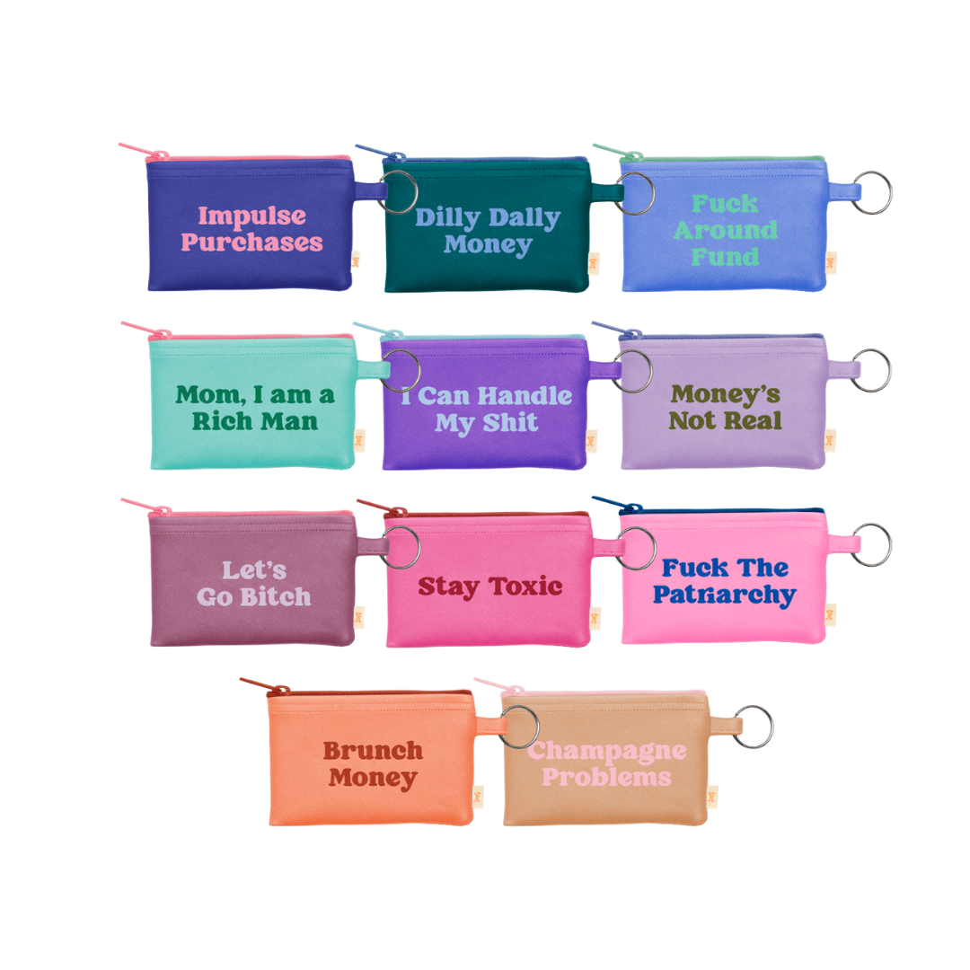 Color Block Penny Key Rings