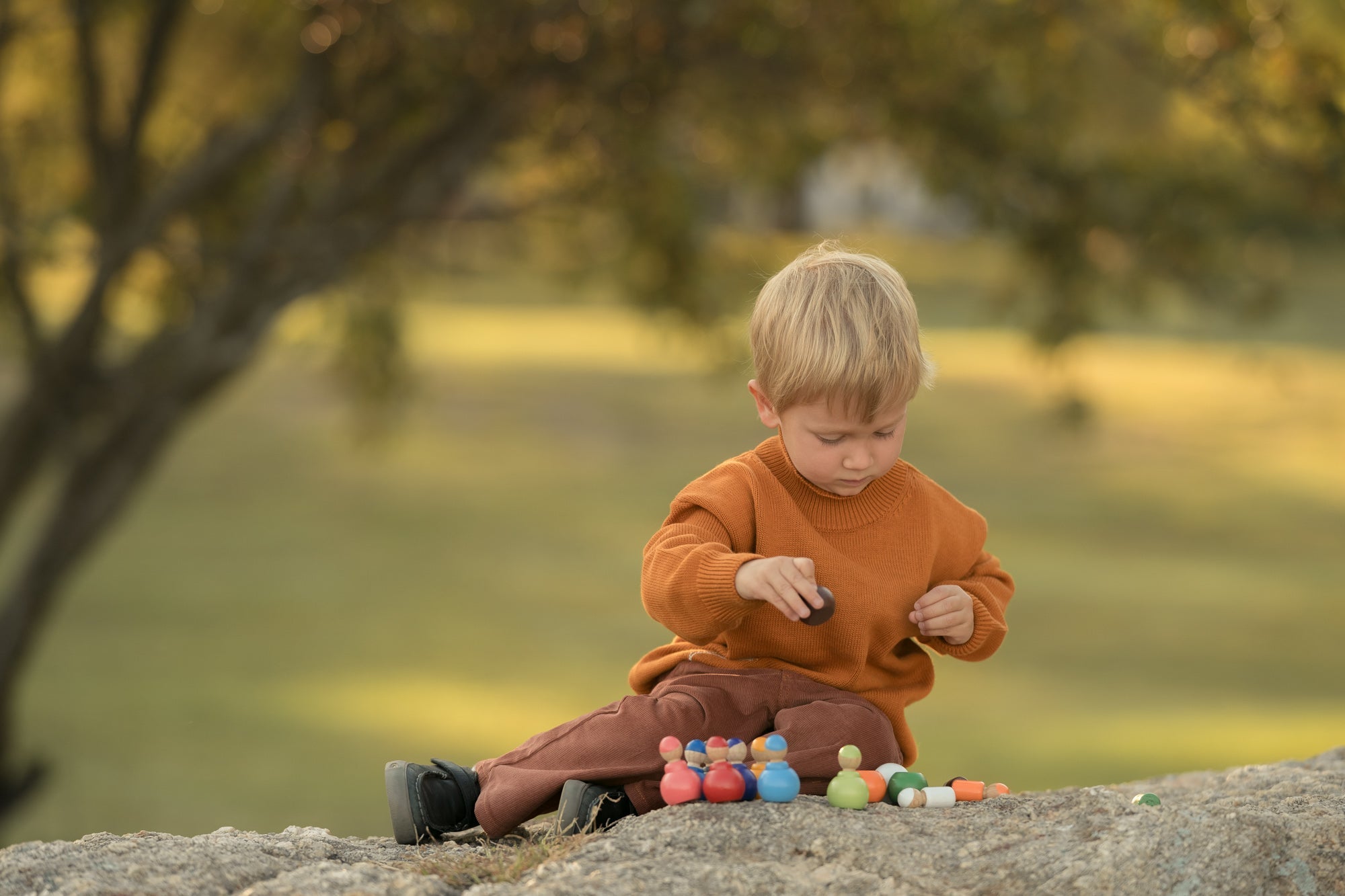 Wooden Peg Dolls - Set Of 12