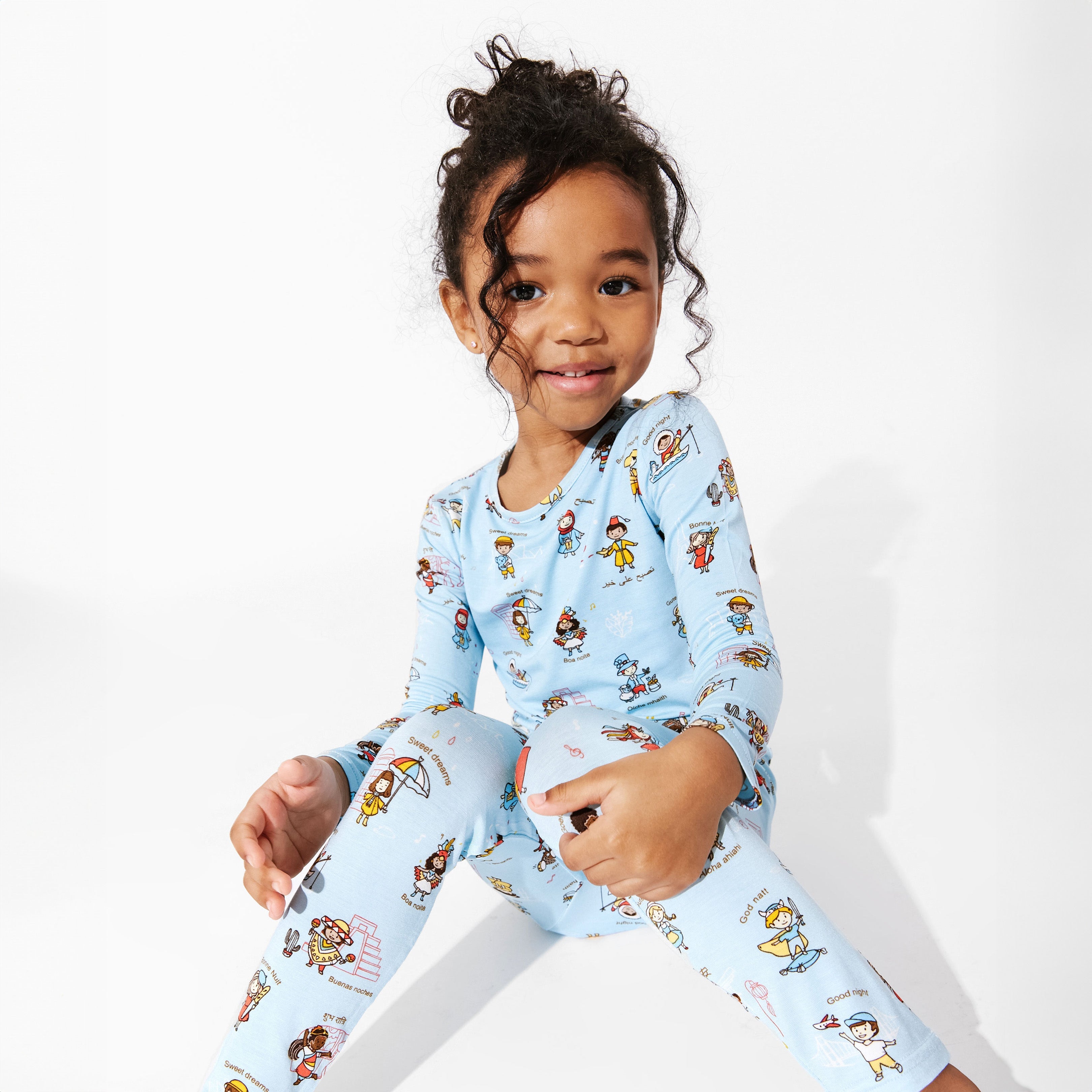 Goodnight World Bamboo Kids Pajamas