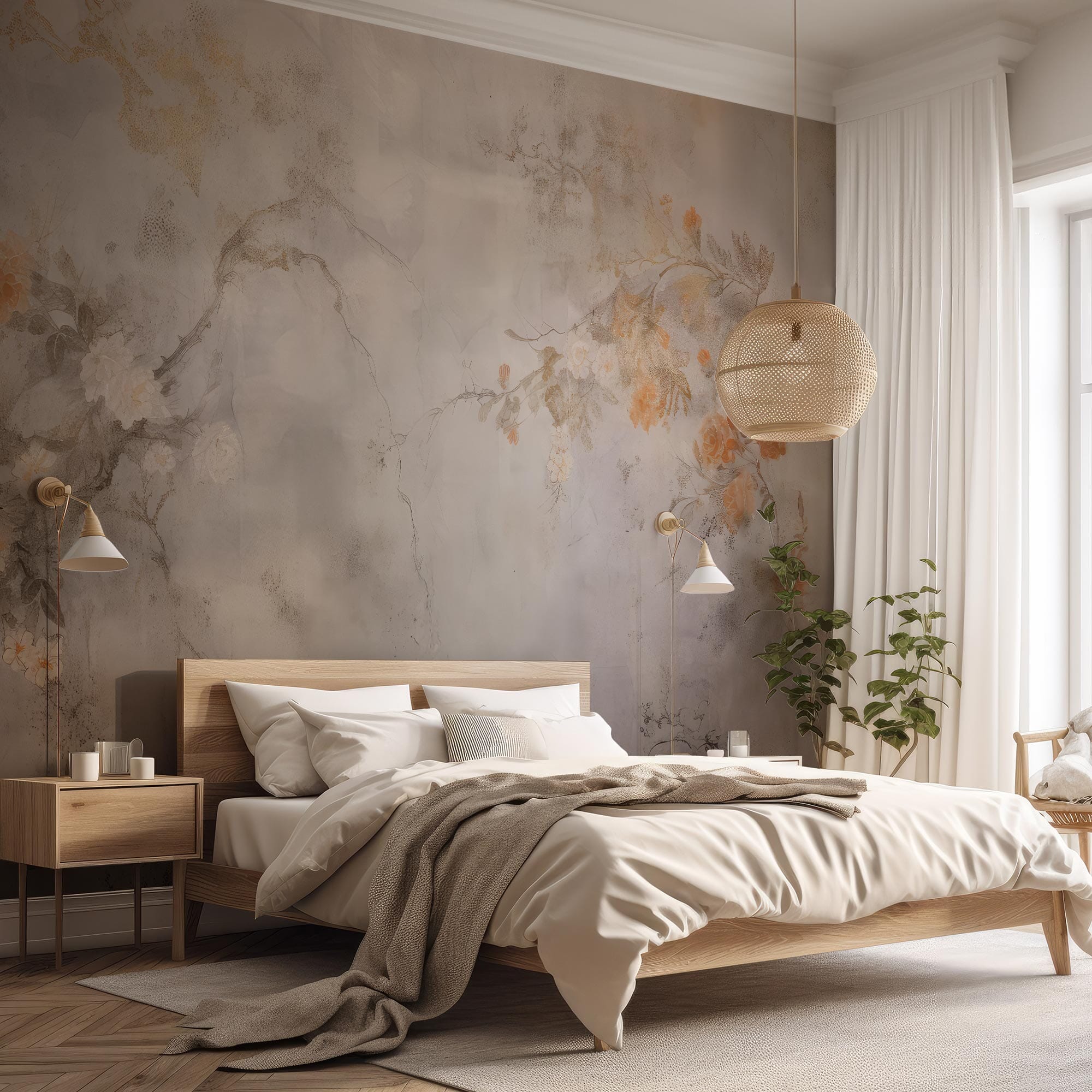 Concrete Garden Wall Mural