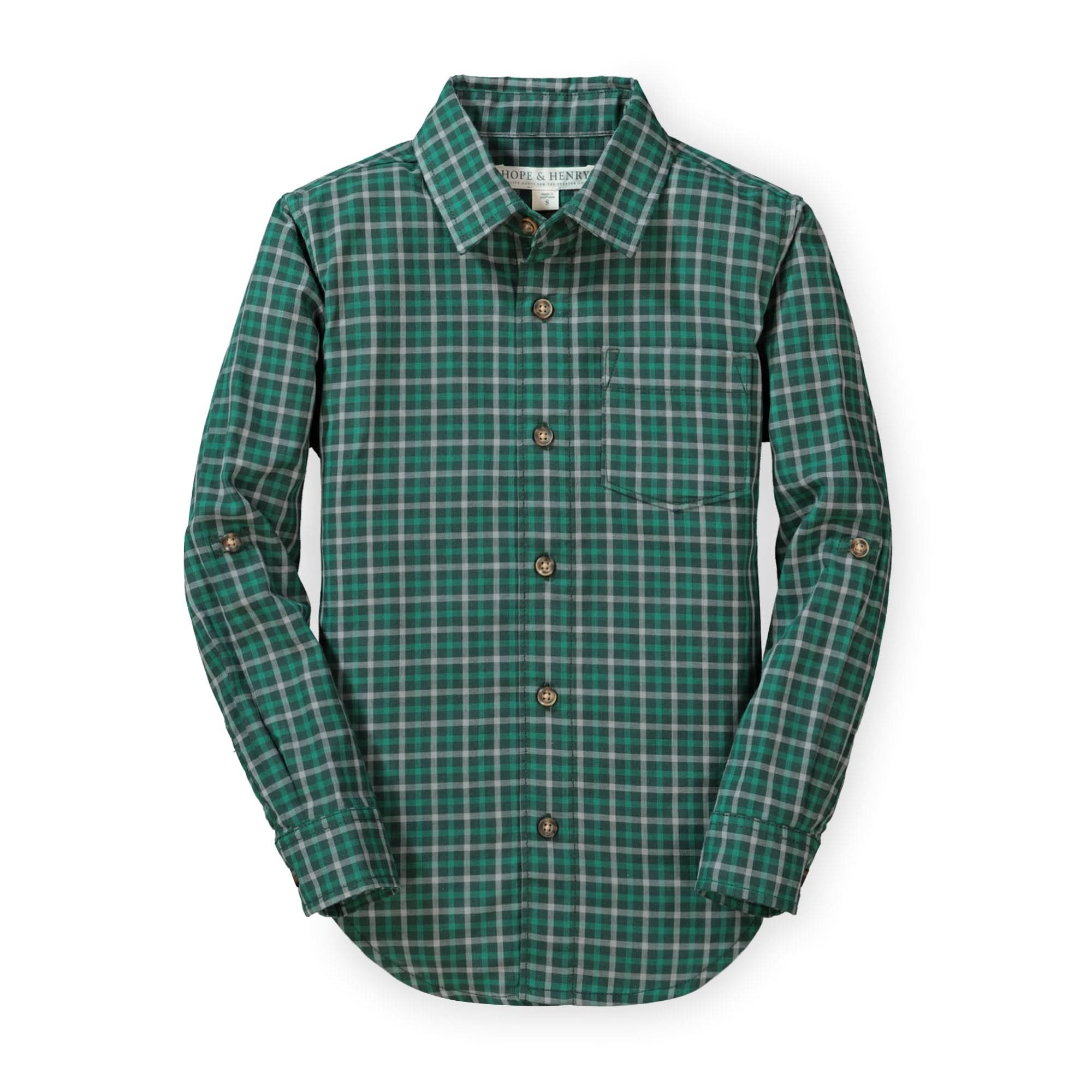 Convertible Double Weave Button Down Shirt