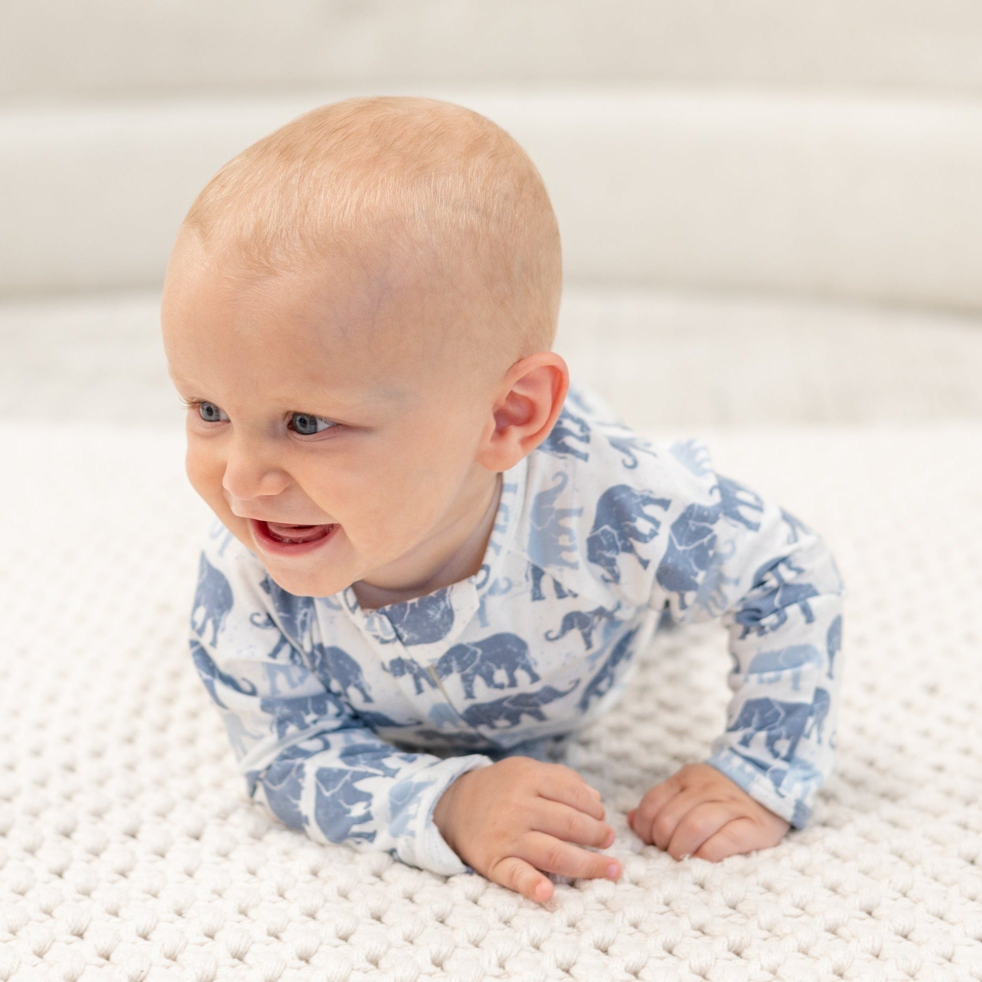 Simple Stylish Elephant Romper With Bow Tie