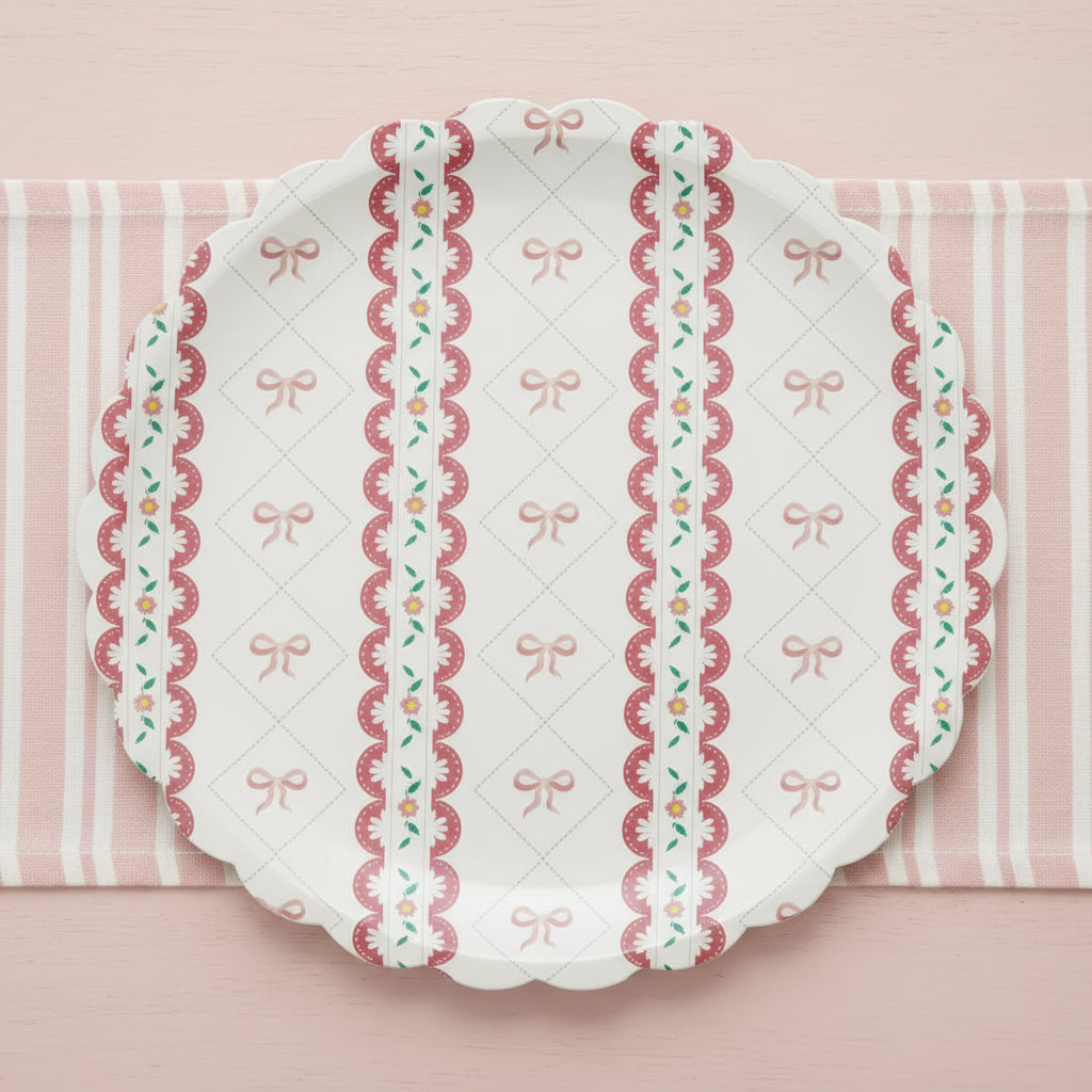 Cherry Coquette Large Plates 10" (8 Pack)