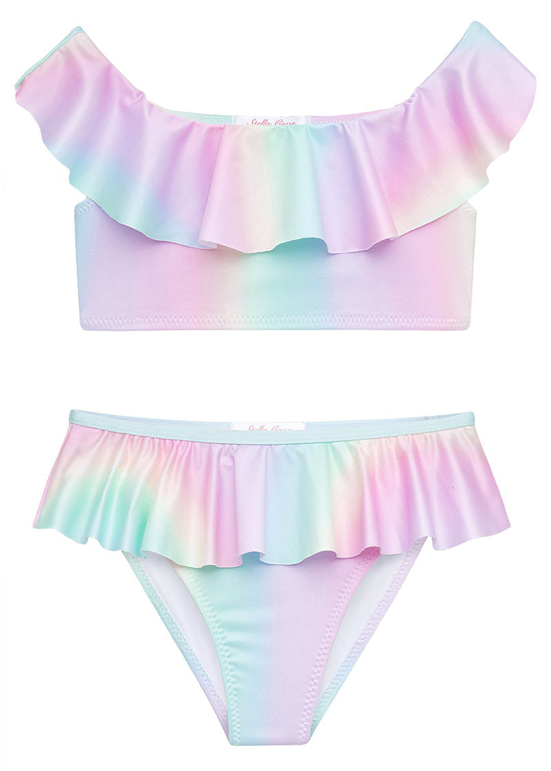 Rainbow Ruffle Bikini