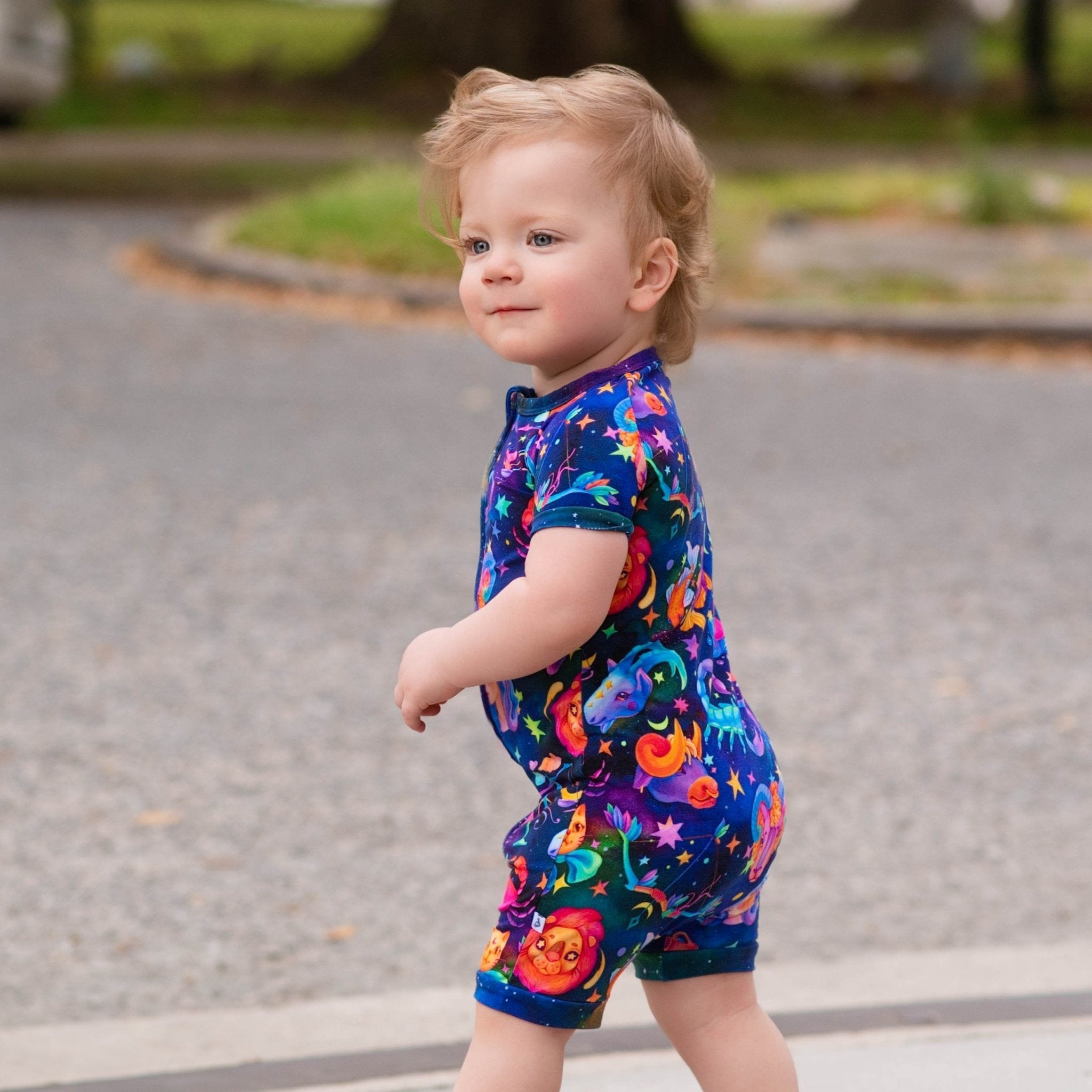 Cosmic Cuddles Zodiac Short Sleeve Romper