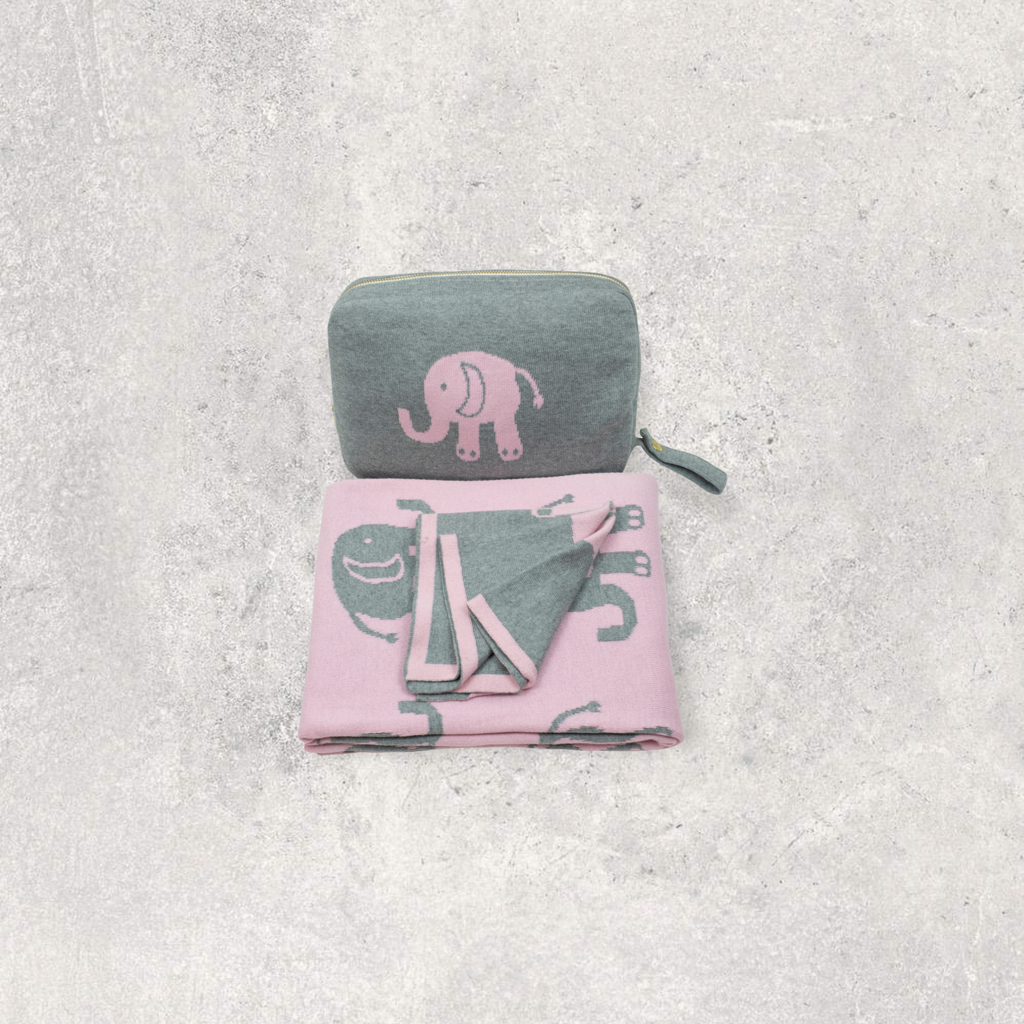 Elephant Love Pink/grey