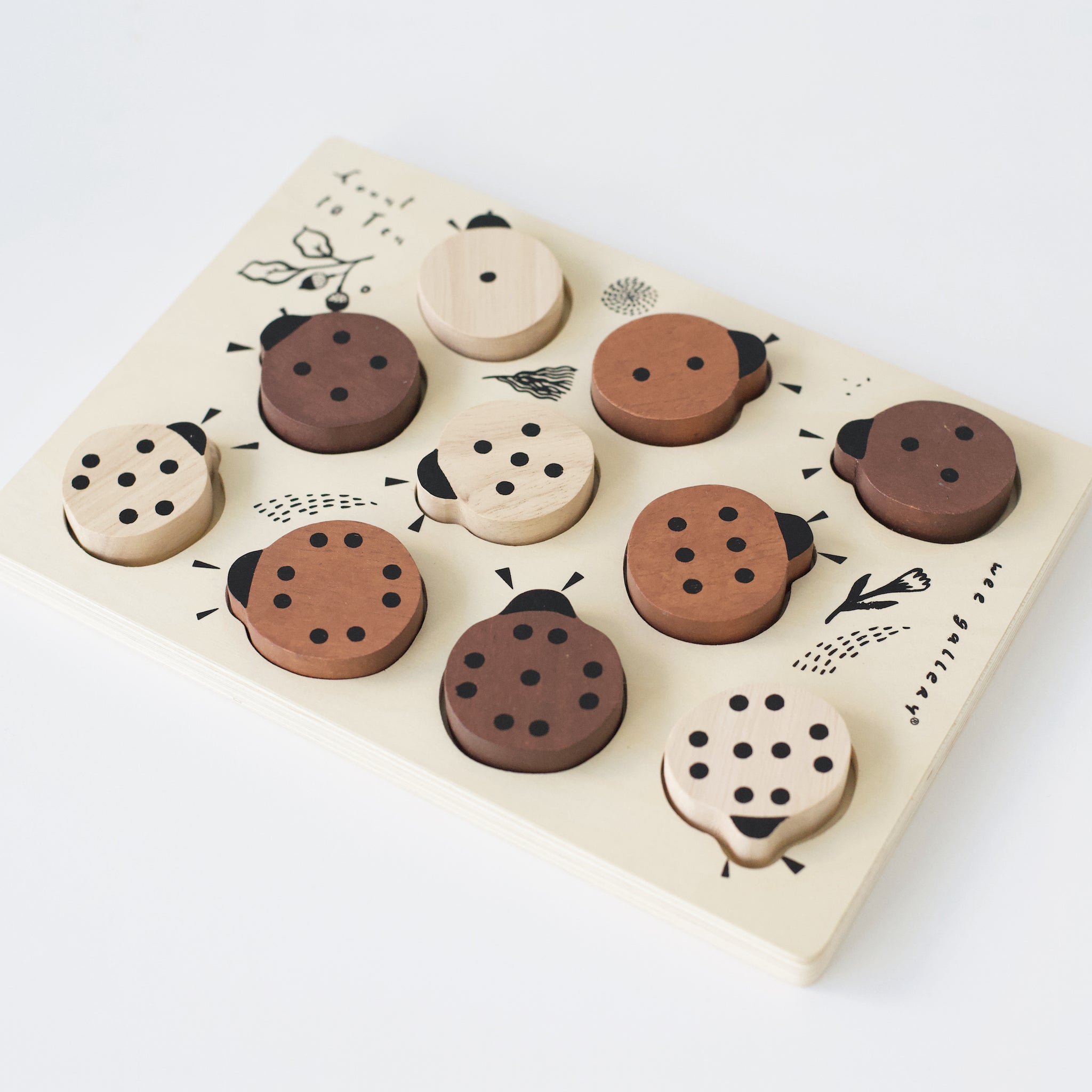 Wooden Tray Puzzle - Count To 10 Ladybugs
