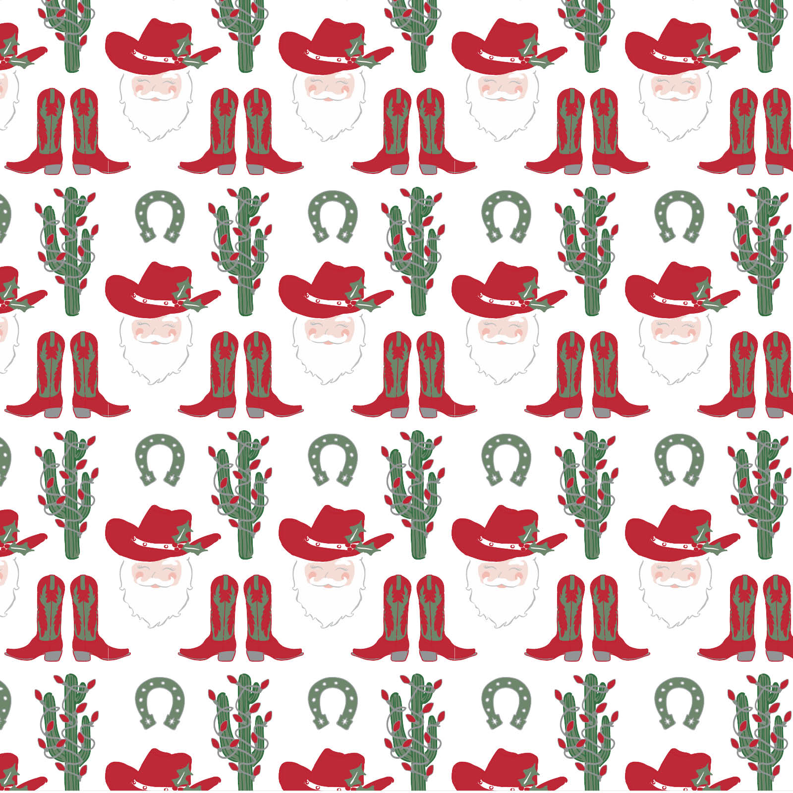 Olive Set Girls' Legging Set Cowboy Christmas
