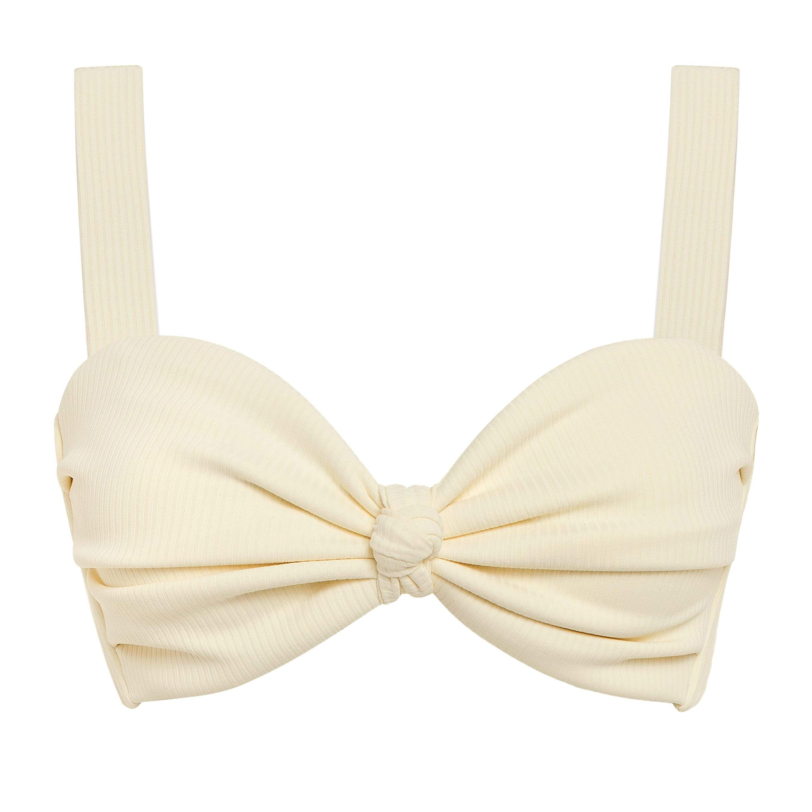 Cream Rib Hayden Bikini Top