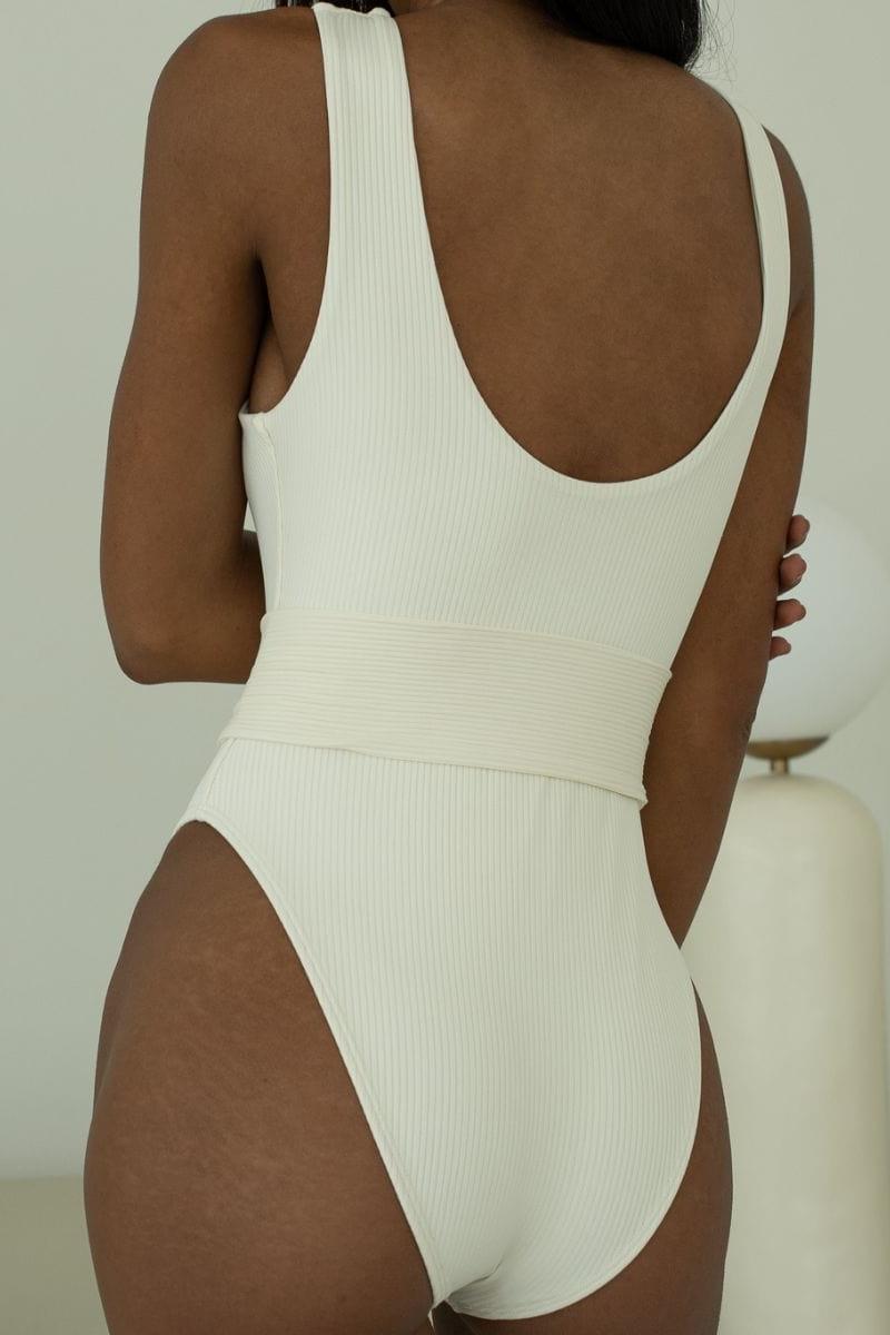 Cream Rib Kim One-piece