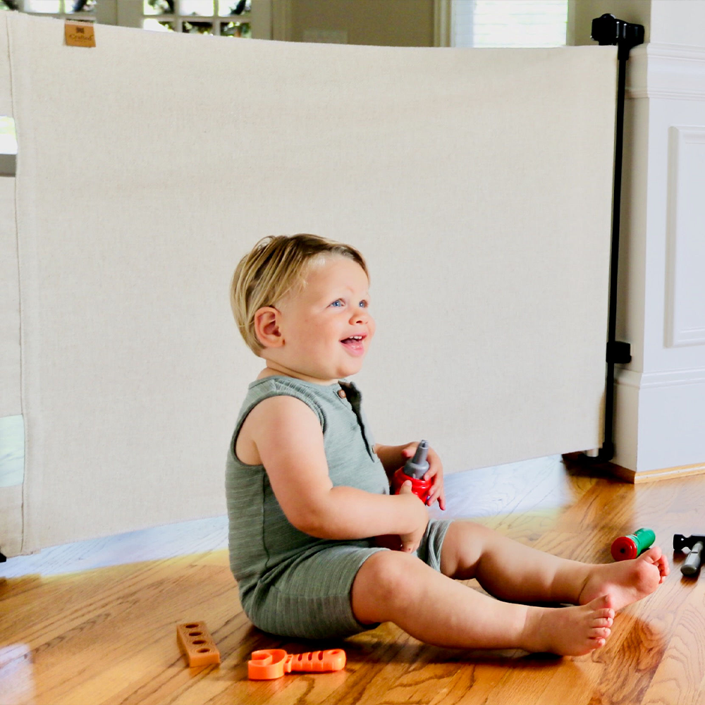 Crypton® Fabric Baby & Pet Safety Gate – Stylish, Stain-resistant, Pfas-free | Fit Openings From 27.6" To 55" Wide And Stand 33"