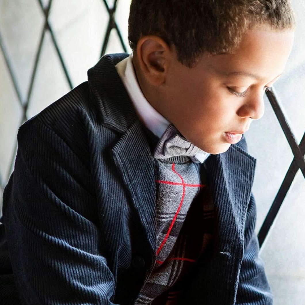 Crewneck Pullover Sweater With Elbow Patches