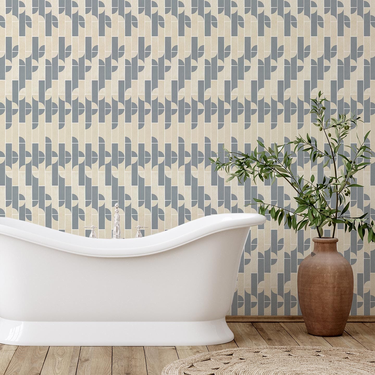 Curved Tile Wallpaper