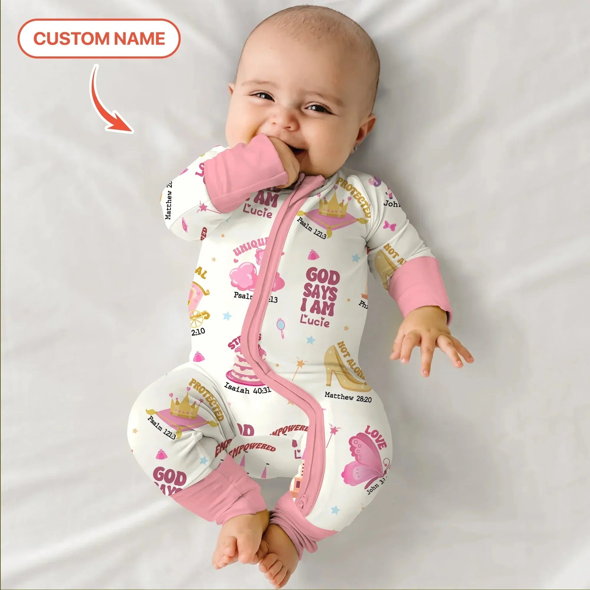 Custom Name God Says I Am Girl Custom Name Bamboo Convertible Zippy