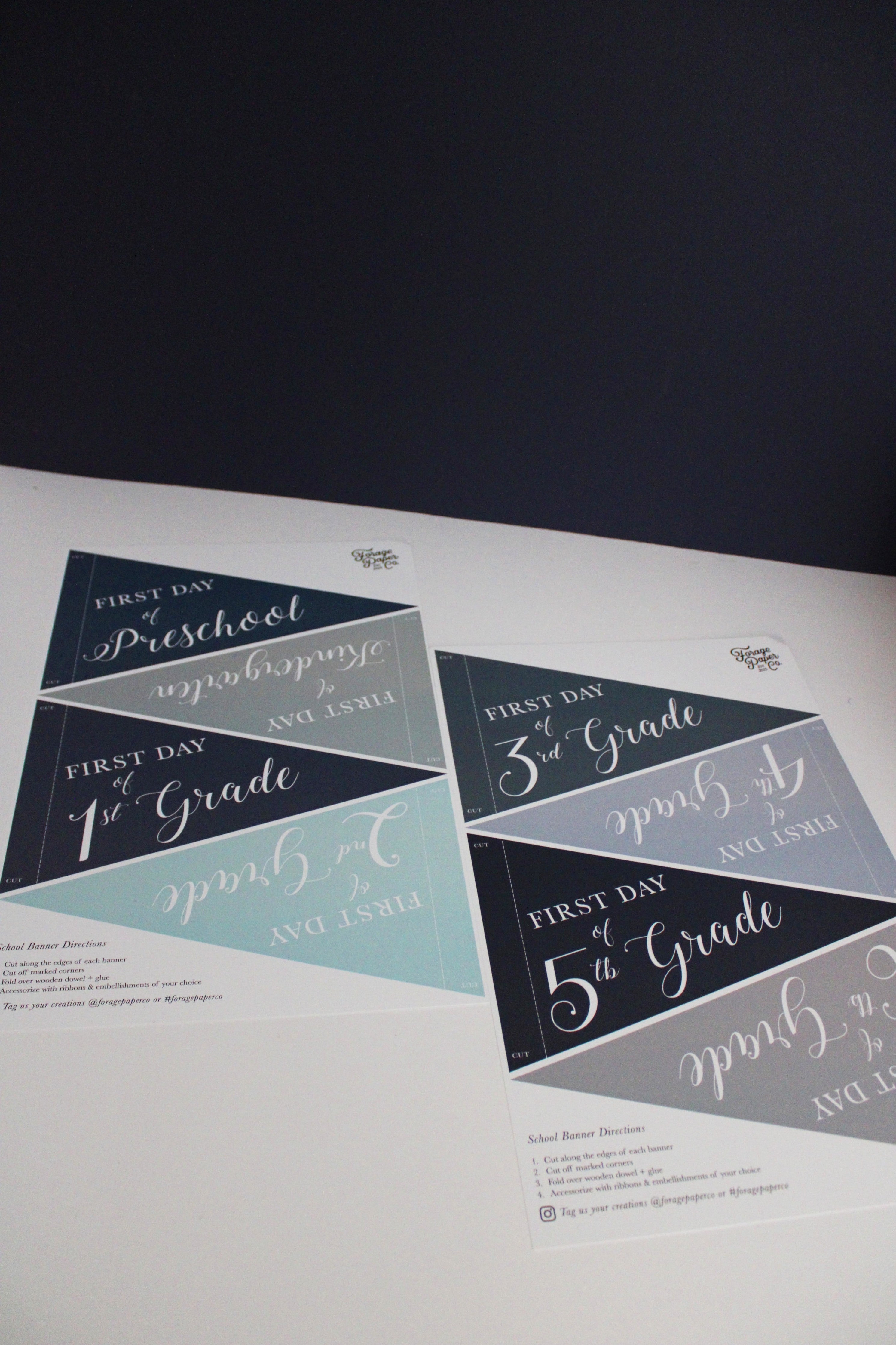 Oxford Blue School Pennant Flags