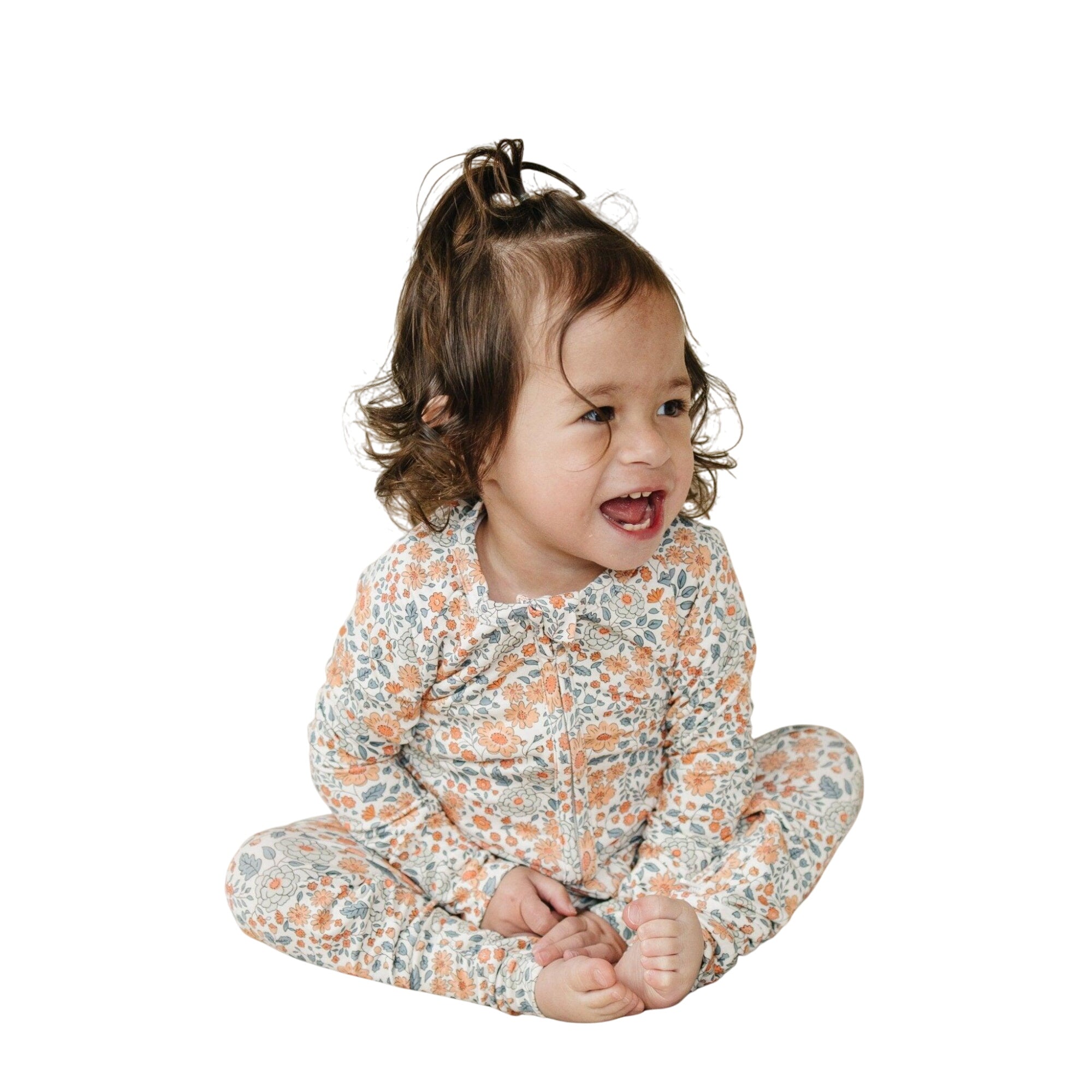 Darling Ditsy Bamboo Zippy Romper
