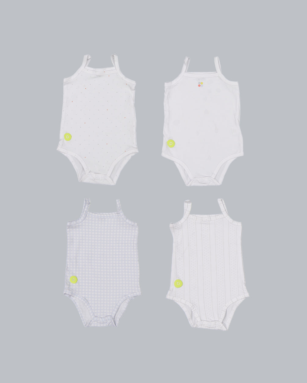 Baby Boy Sleeveless 4pc Onesie Set