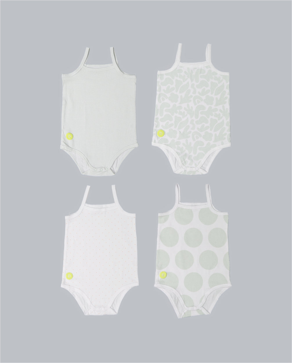 Baby Boy Sleeveless 4pc Onesie Set