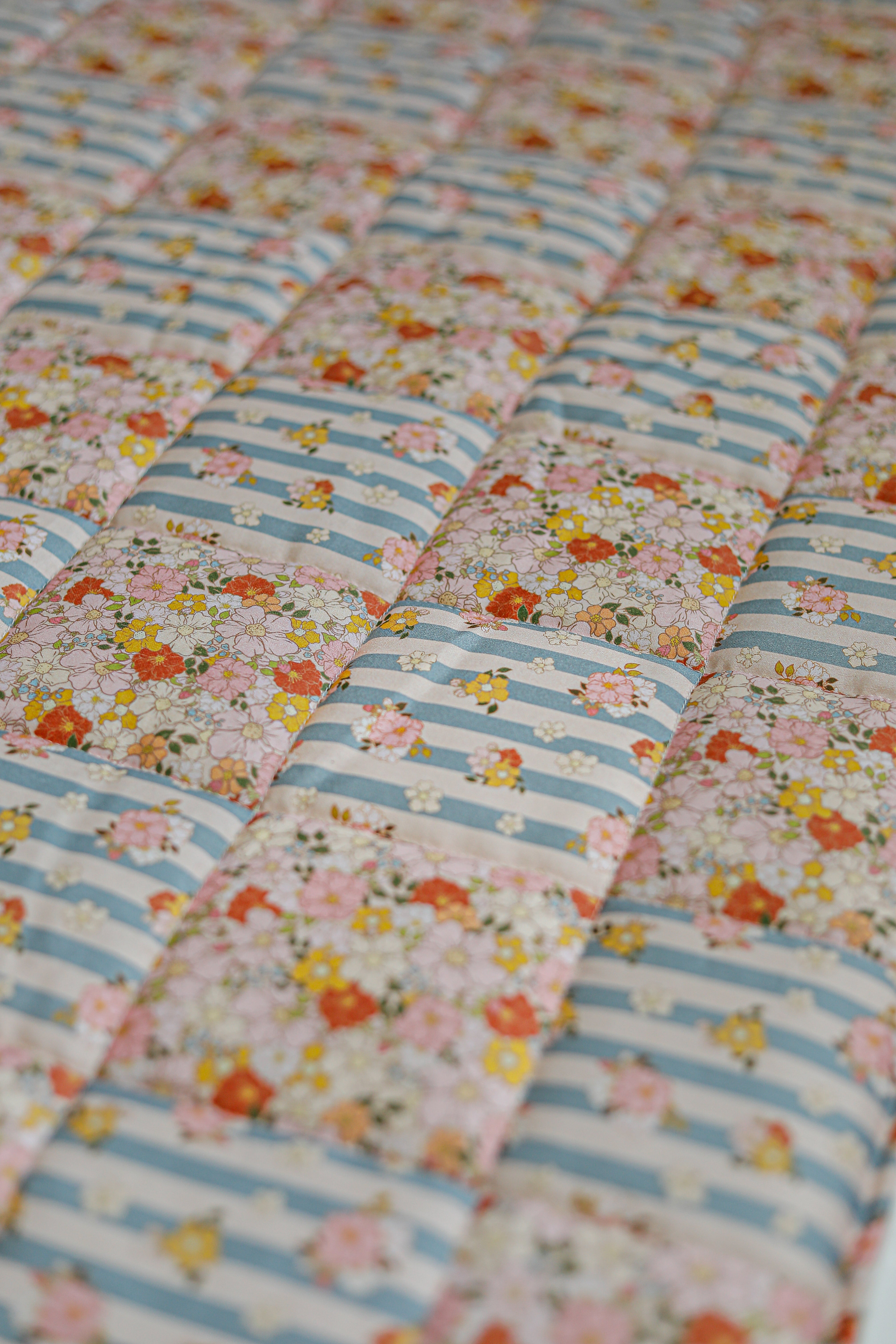 Cotton Quilted "summer Garden" Child Cover Set